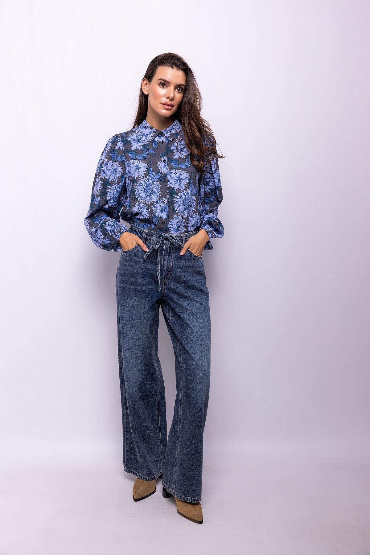 오브젝트 플라워 패턴 긴팔 셔츠 4312336 ESTAMPADO AZUL - 상세 이미지 2