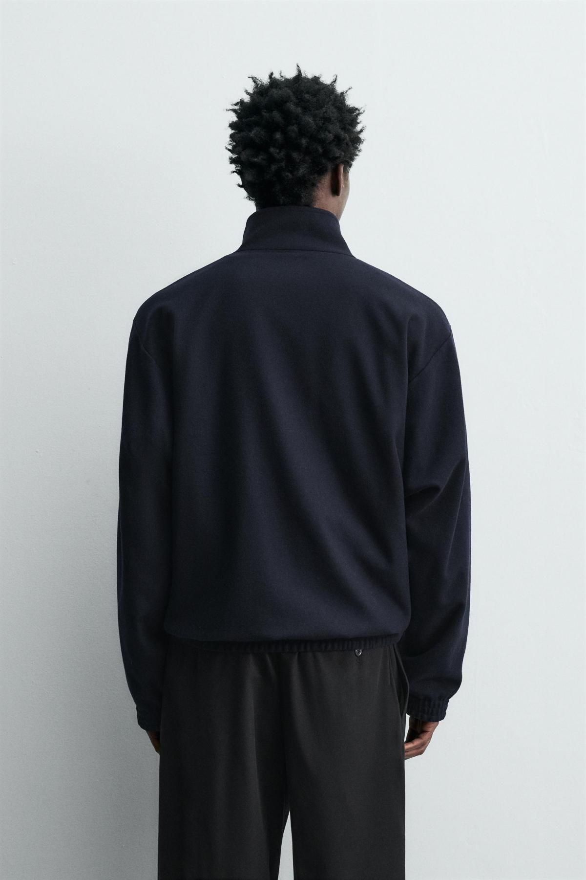 자라 리버서블 울 캐시미어 봄버 재킷 8491/226 DARK NAVY - 상세 이미지 4