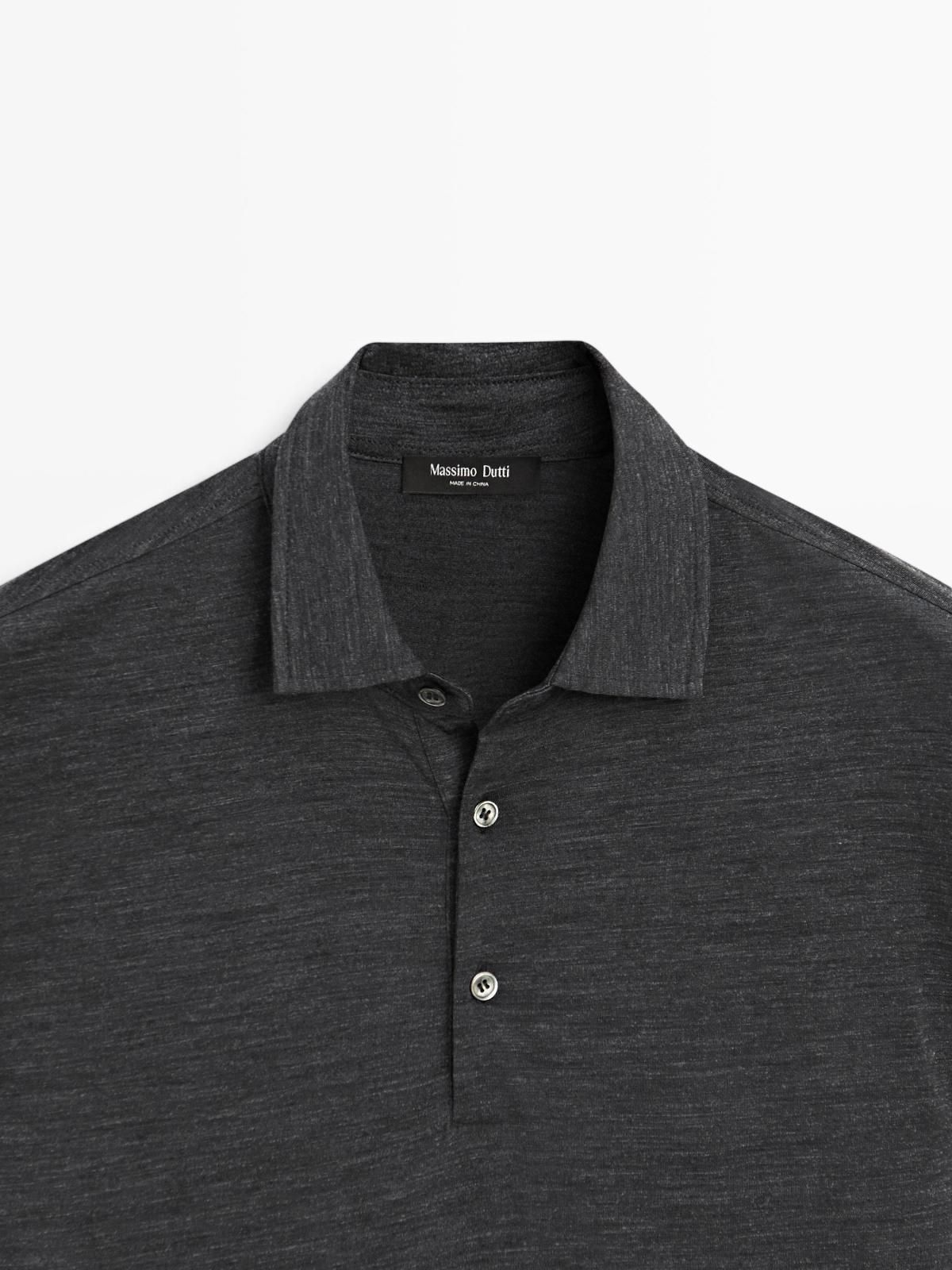 마시모두띠 프리미엄 울블렌드 긴팔 폴로 니트 스웨터 0591/155 ANTHRACITE GREY - 상세 이미지 3