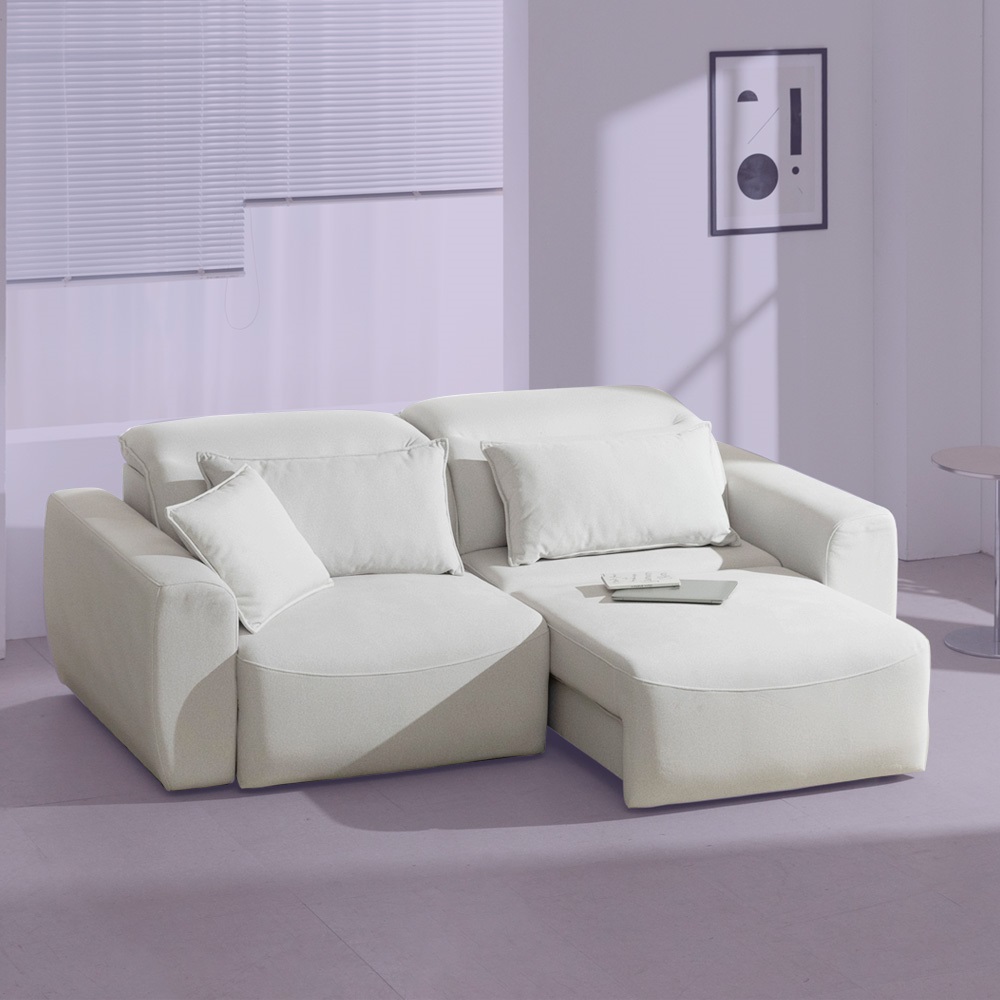 테로스 리클라이너 쇼파 슬라이드 무빙 모션소파 아이보리, 3인용