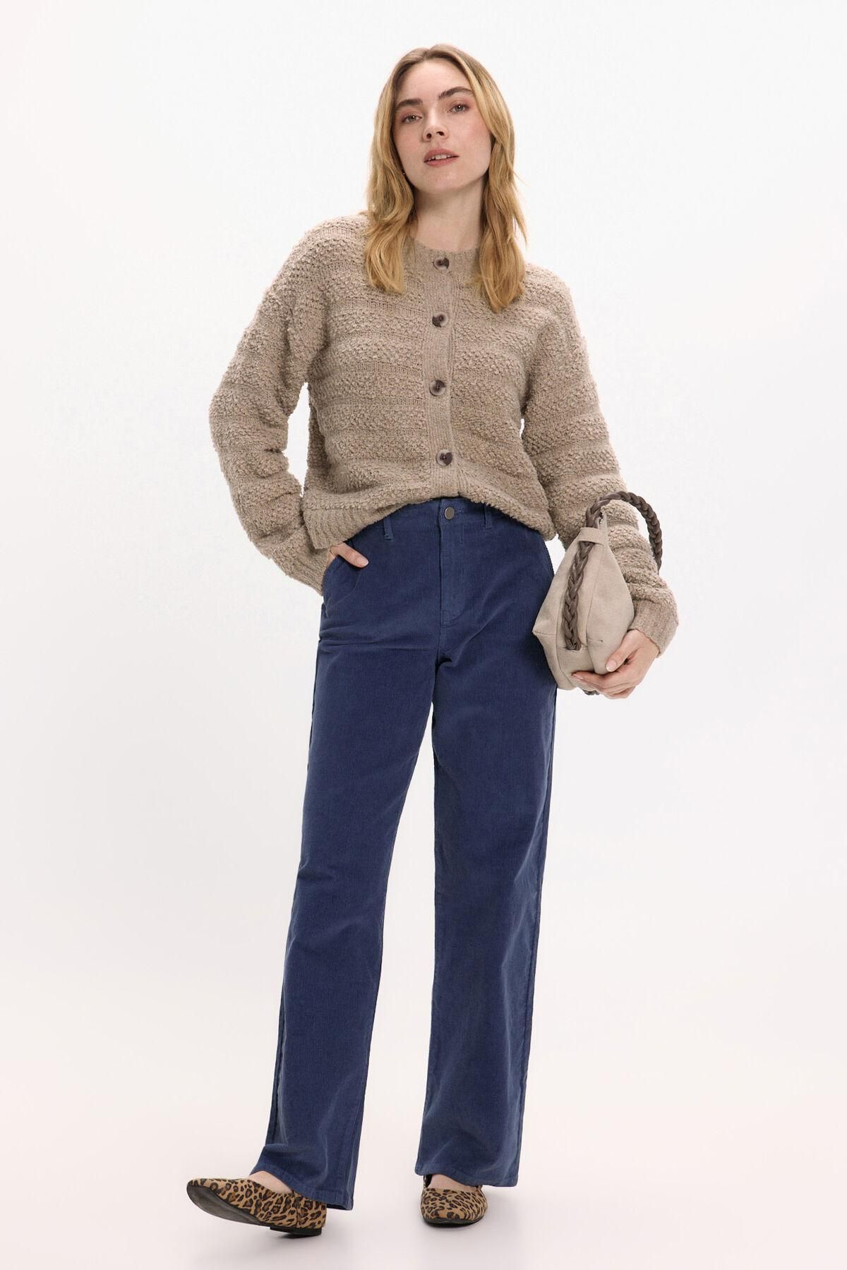 빌라 코듀로이 하이웨이스트 와이드 팬츠 5942255 AZUL MARINO - 상세 이미지 2