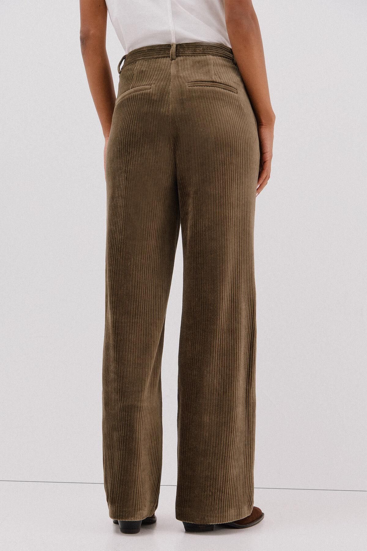 꼬르떼피엘 코듀로이 와이드 여성 팬츠 8292554 VERDE - 상세 이미지 4