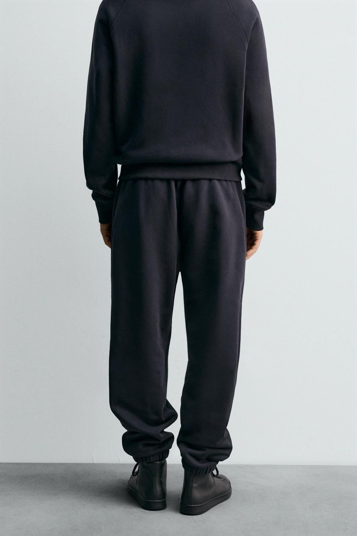 자라 테리코튼 컴팩트 레귤러핏 조거 팬츠 8054/332 DARK NAVY - 상세 이미지 3