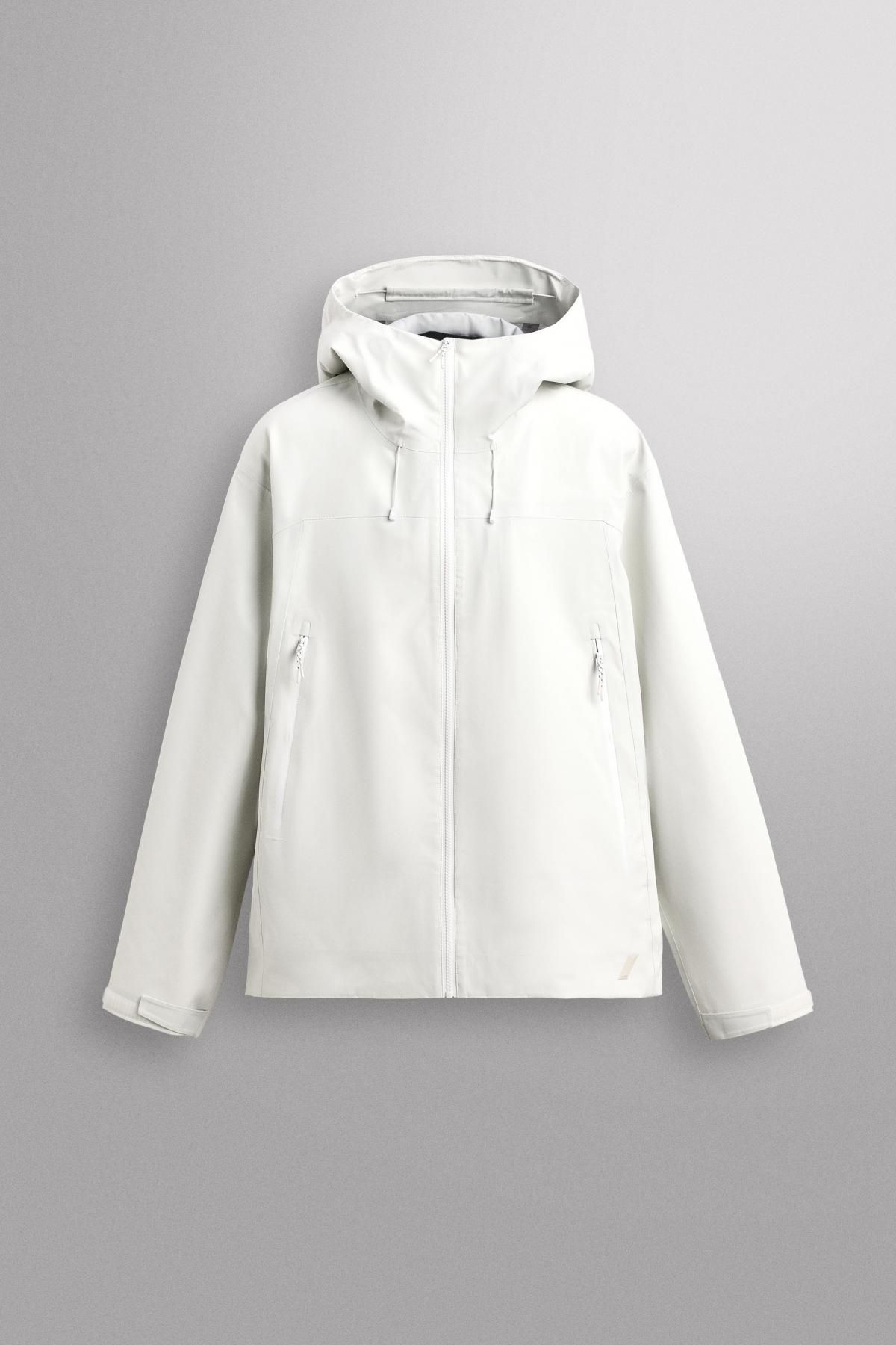 자라 방수 테크니컬 후드 집업 자켓 3286/313 OYSTER-WHITE - 상품 이미지