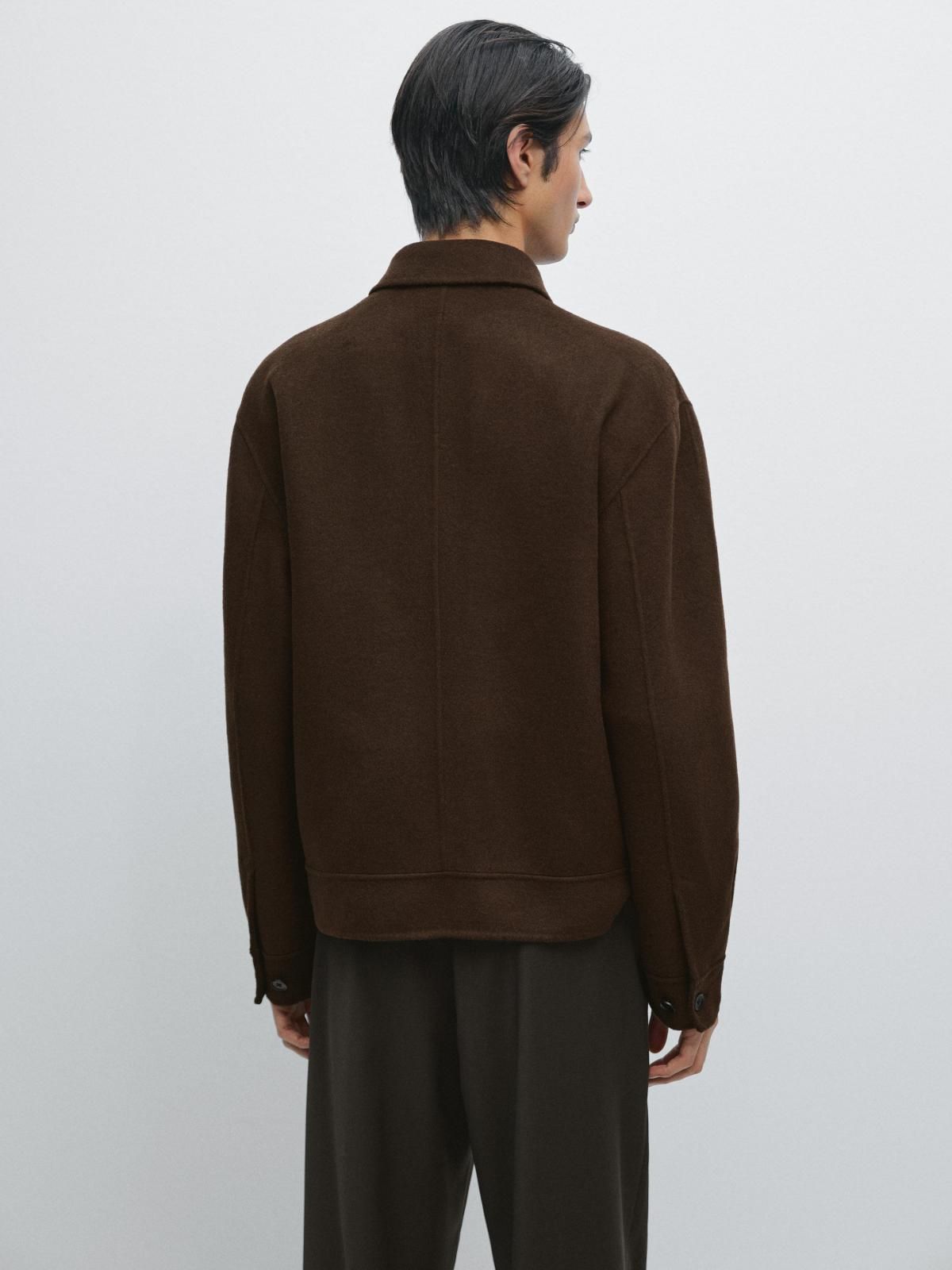 마시모두띠 테크니컬 울블렌드 집업 브라운 재킷 2895/381 BURGUNDY - 상세 이미지 4