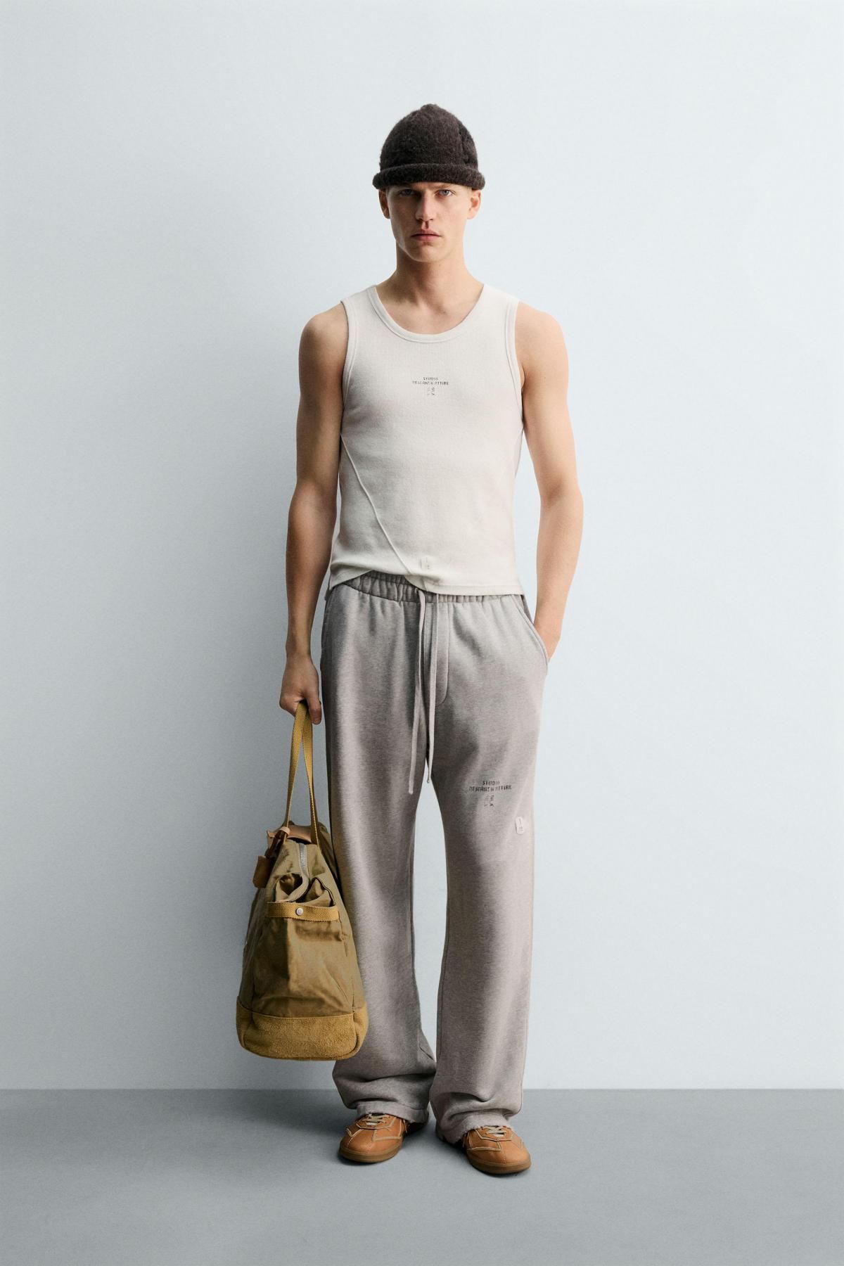자라 슬림핏 로고 탱크 티셔츠 X SRA 0722/343 OYSTER-WHITE - 상세 이미지 2