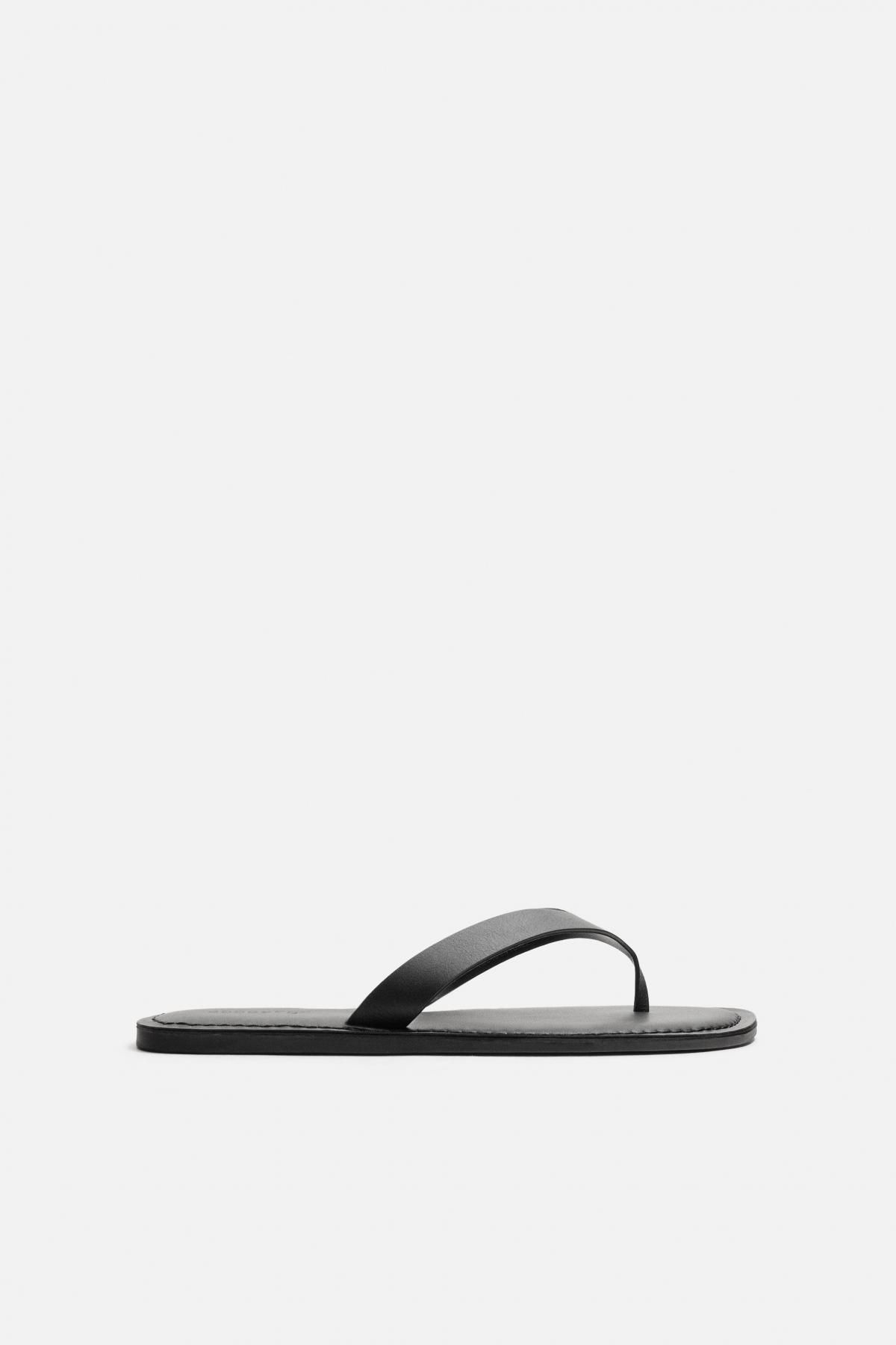 자라 프리미엄 레더 스트랩 샌들 2742/620 BLACK - 메인 이미지