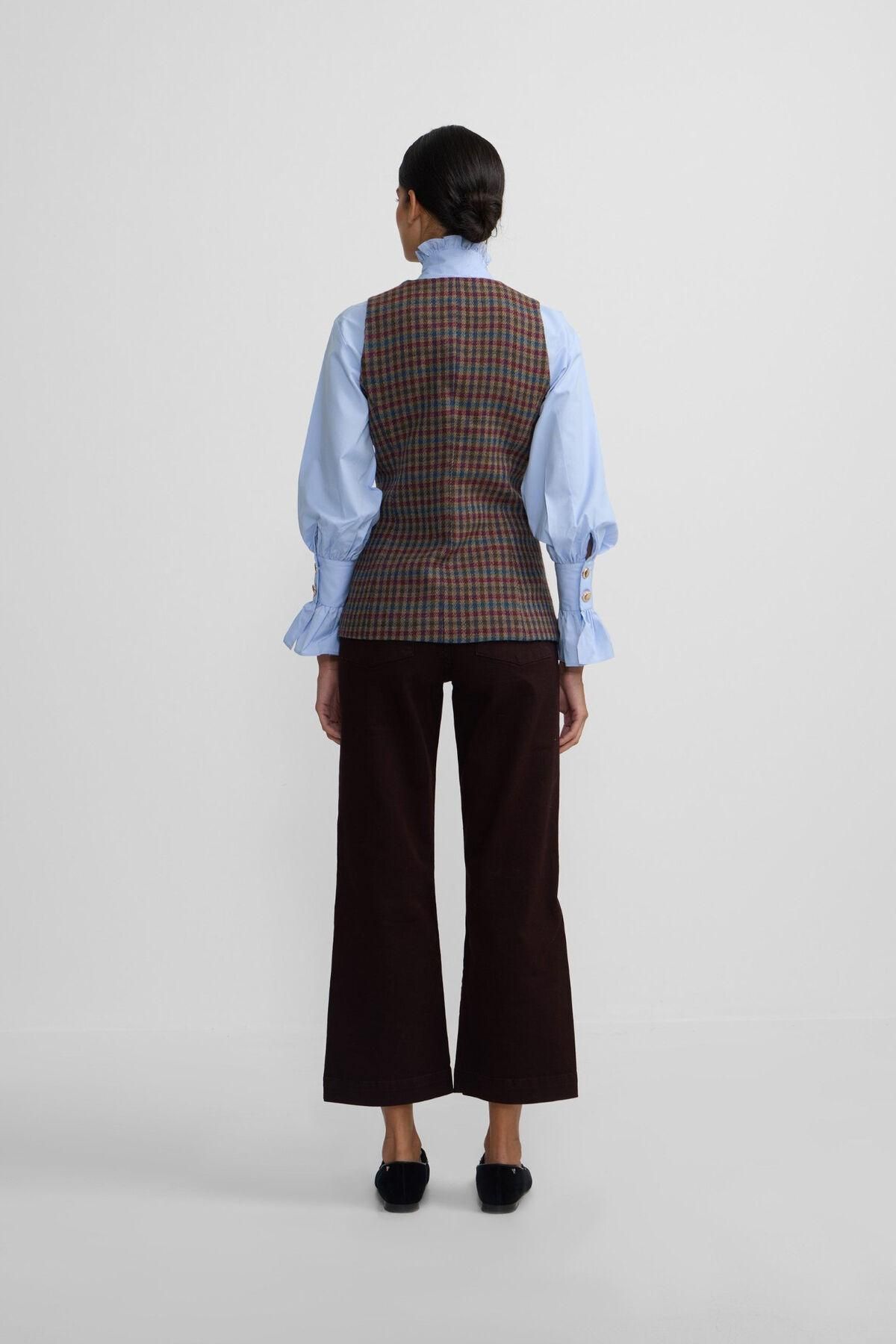 실본 마린룩 버튼 스트레이트 와이드 팬츠 3722205 MARRON OSCURO - 상세 이미지 4