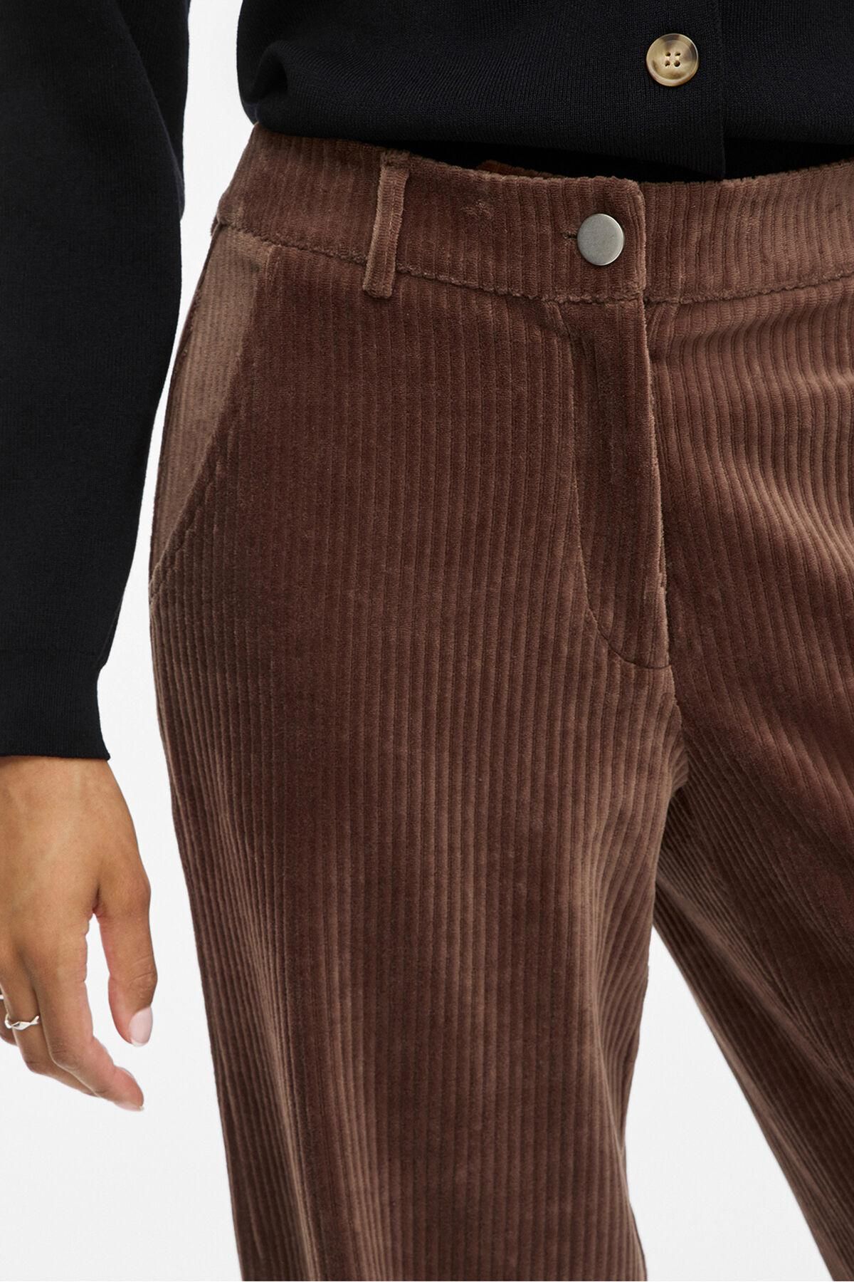 빌라 코듀로이 와이드 스트레이트 팬츠 6398272 MARRON - 상세 이미지 3