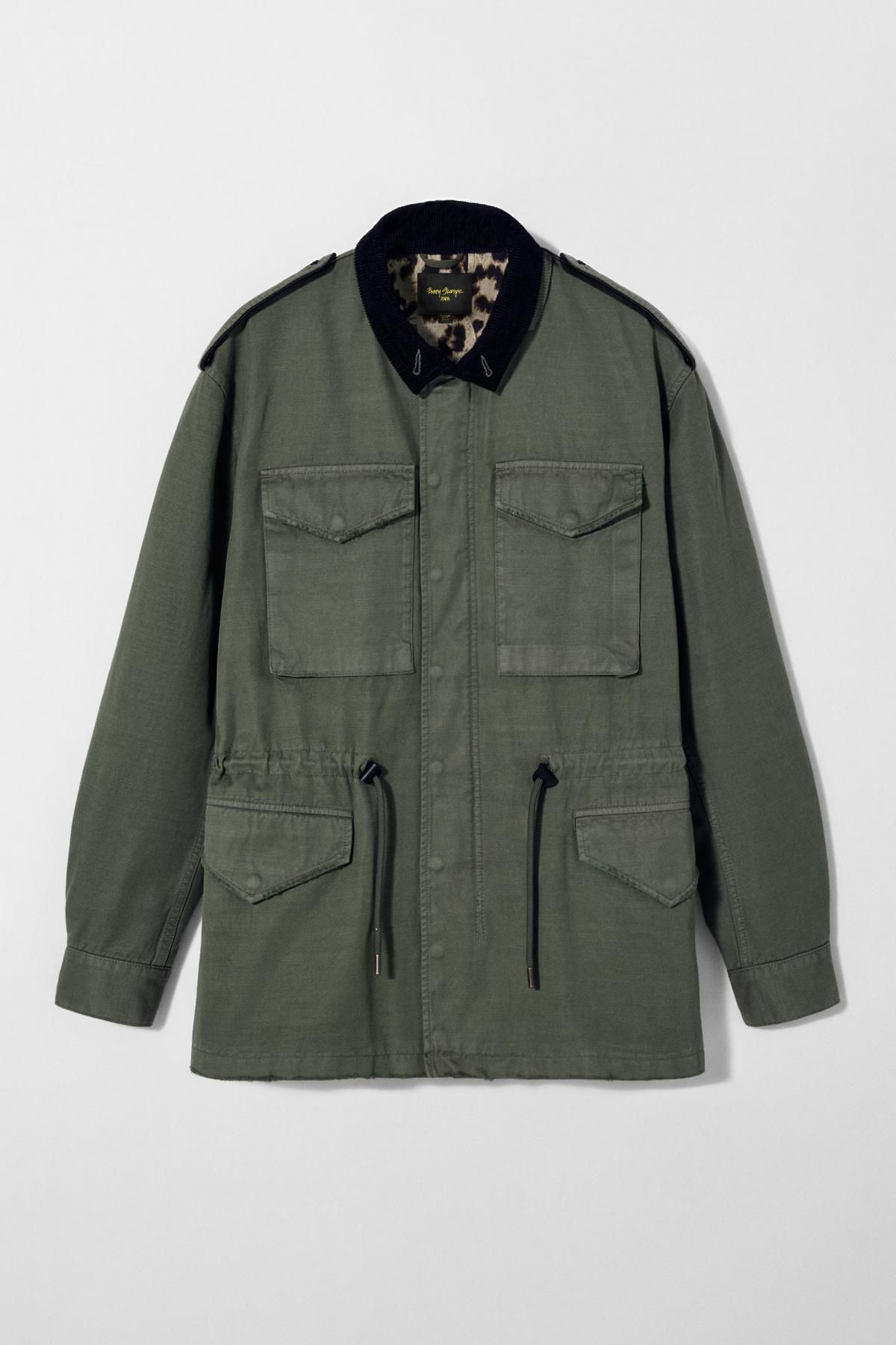 자라 워시드 테크니컬 코튼 파카 X 바비 길레스피 1300/345 KHAKI - 메인 이미지