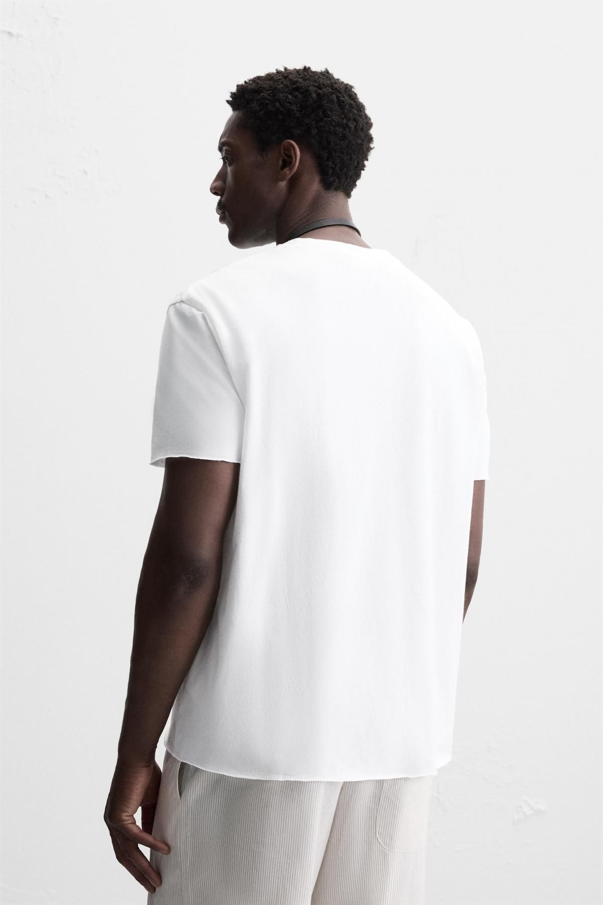 자라 오리진스 아이코닉 레귤러핏 코튼 반팔 티셔츠 4231/483 WHITE - 상세 이미지 4