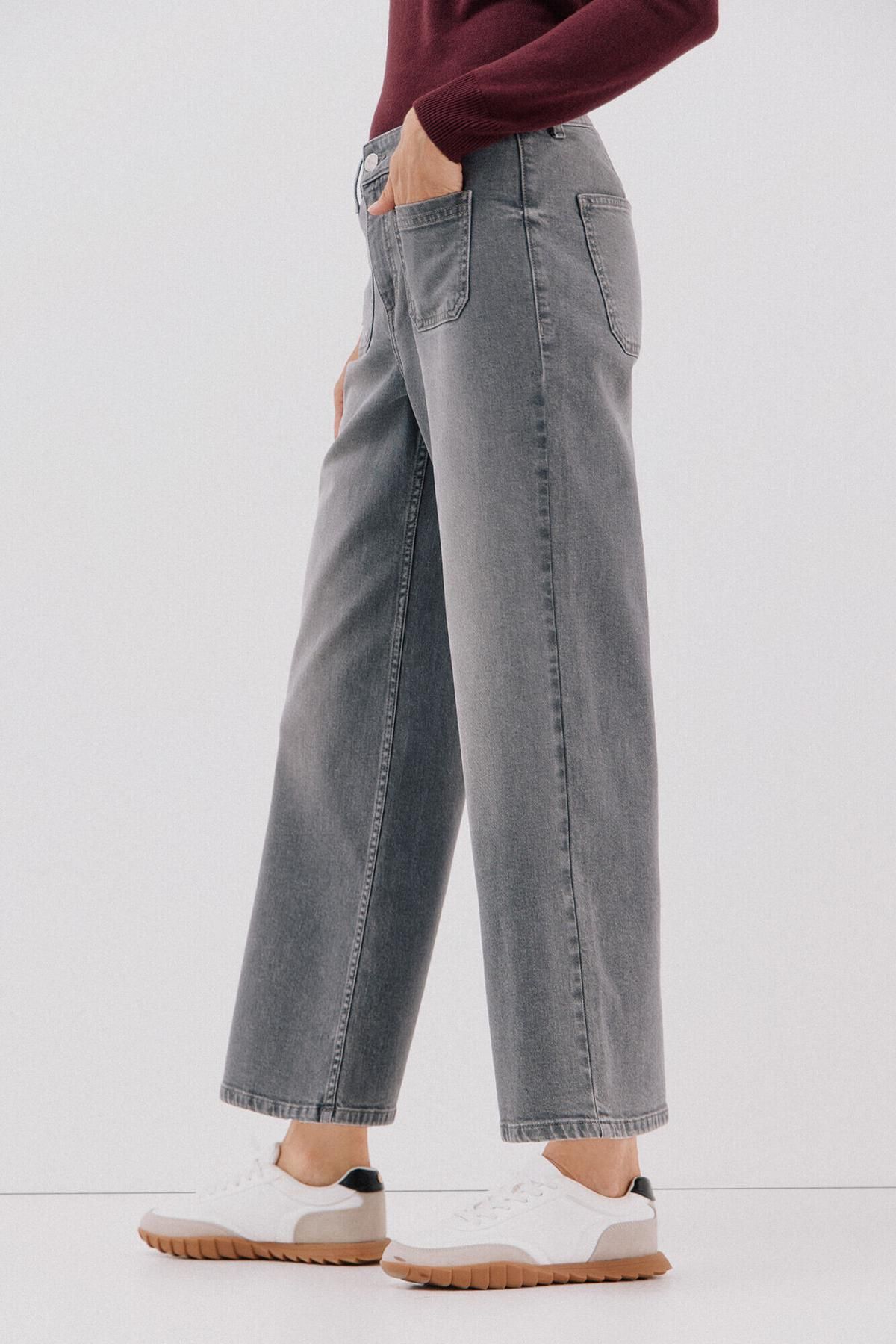 꼬르떼피엘 와이드핏 하이라이즈 데님 팬츠 9952134 GRIS OSCURO - 상세 이미지 2