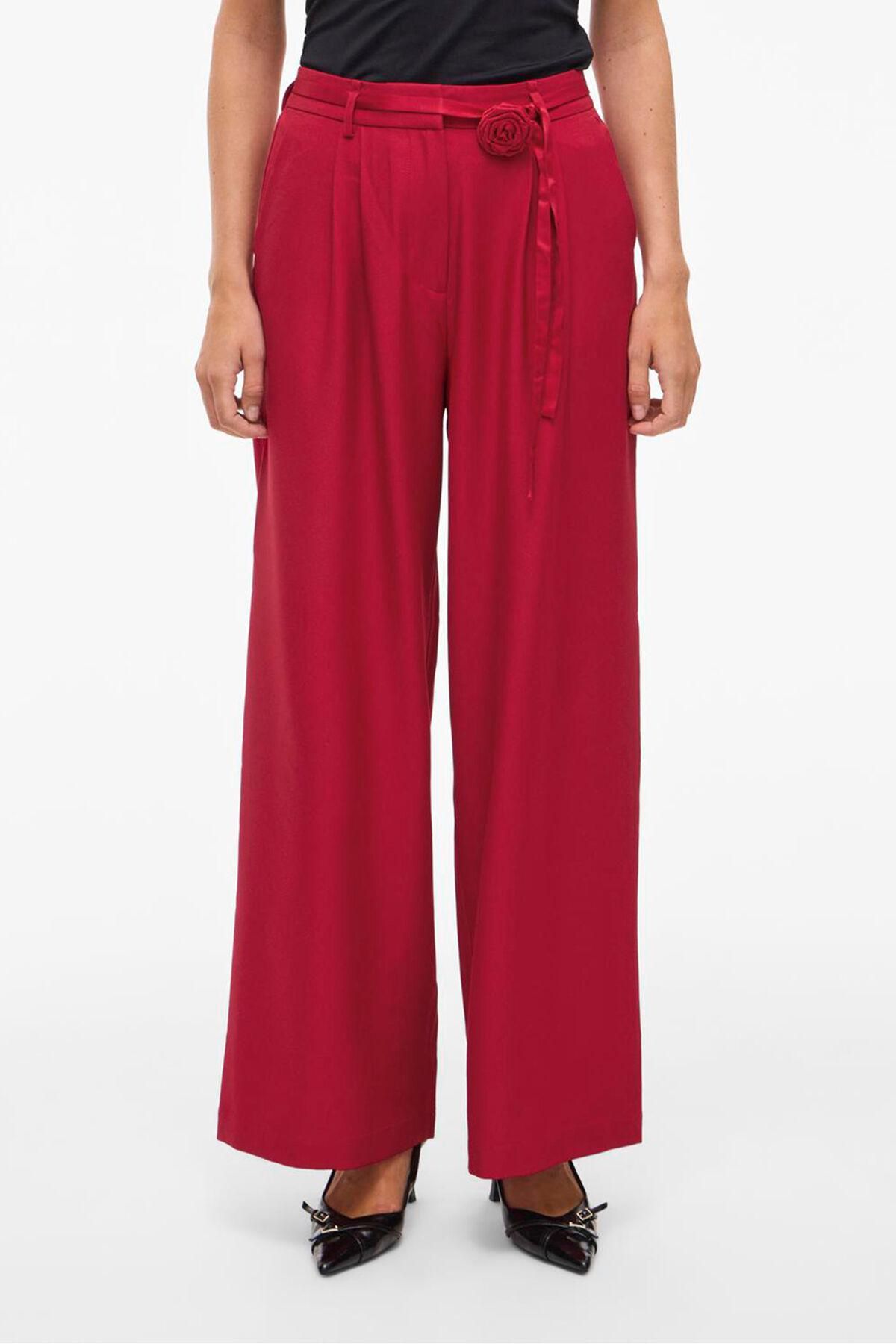 빌라 플라워 벨트 와이드 정장 팬츠 3722171 ROJO - 상품 이미지