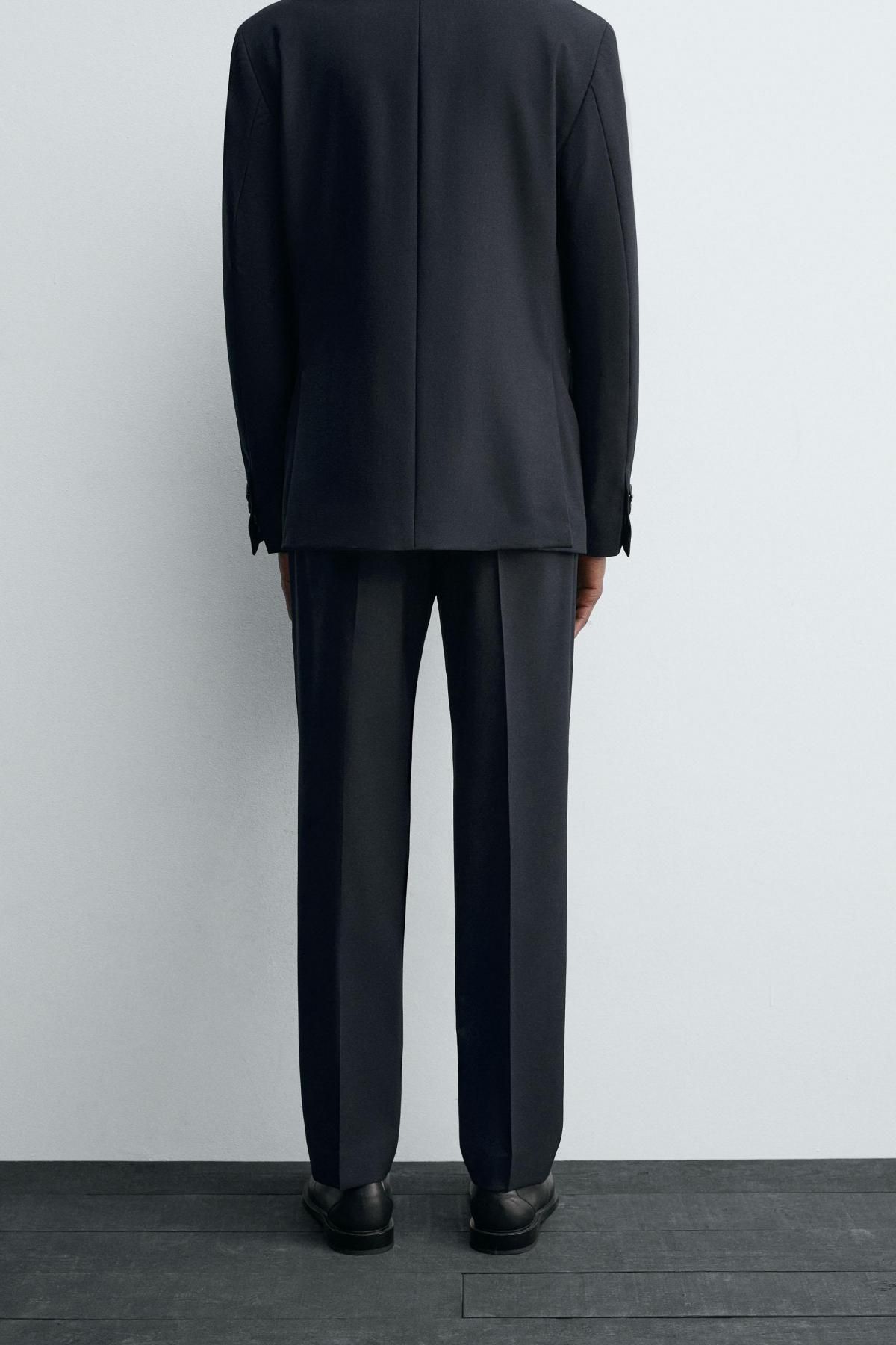 자라 테일러드 울 클래식 정장 팬츠 6574/381 NAVY BLUE - 상세 이미지 3