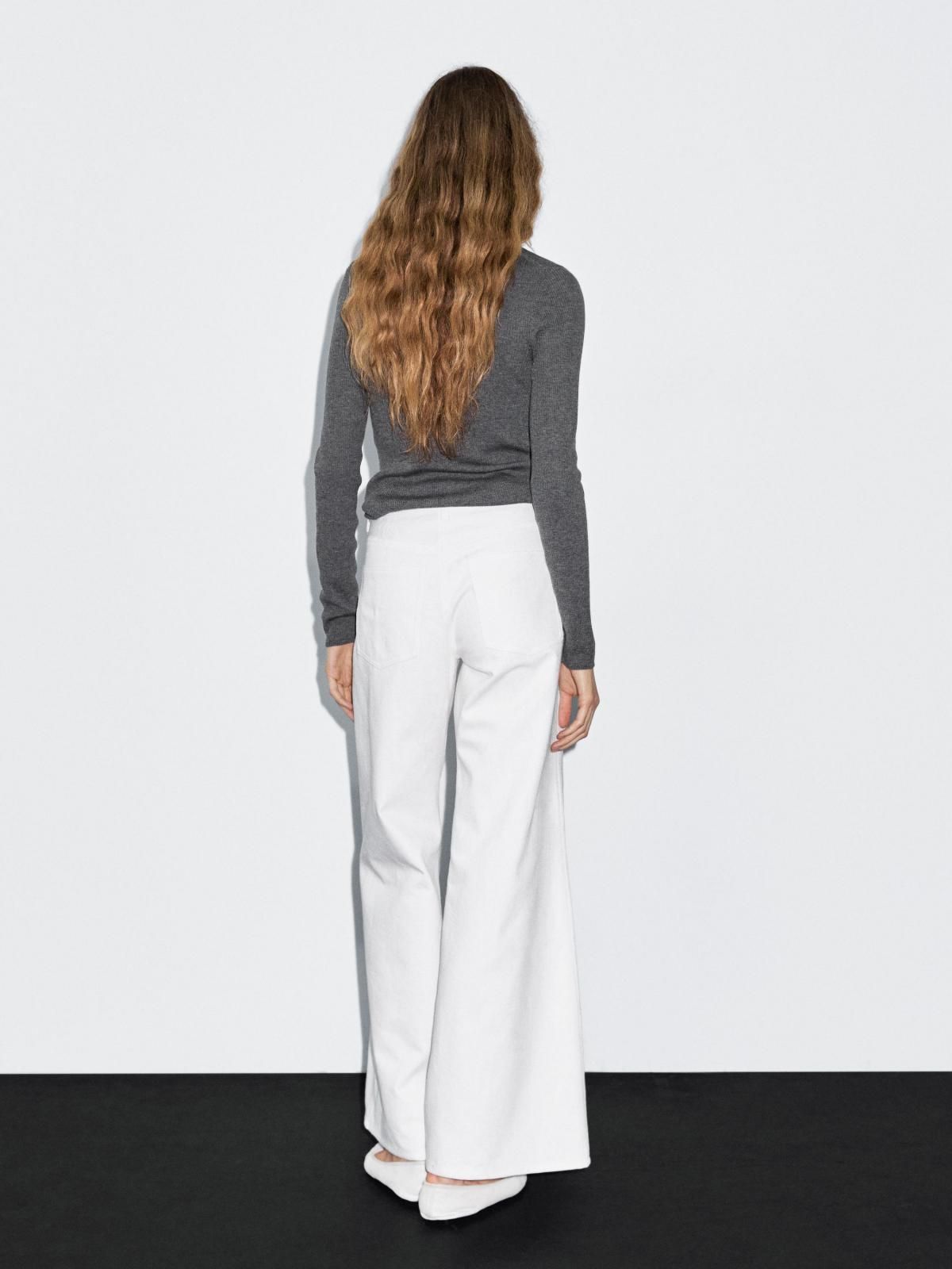 마시모두띠 텍스처 와이드 데님 이펙트 팬츠 5064/864 OFF WHITE - 상세 이미지 4