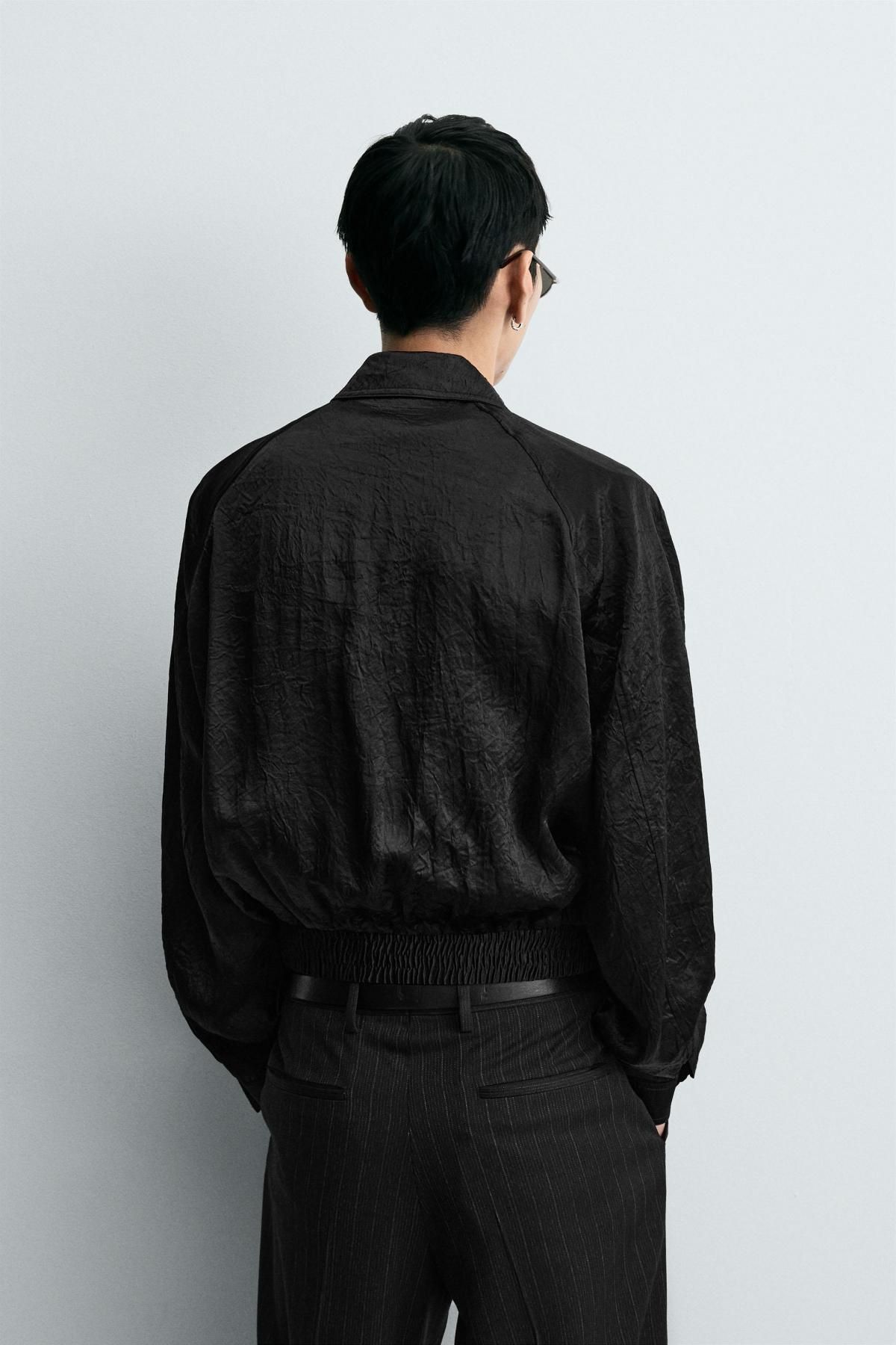 자라 테크니컬 블랙 숄더패드 봄버 재킷 3715/601 BLACK - 상세 이미지 4