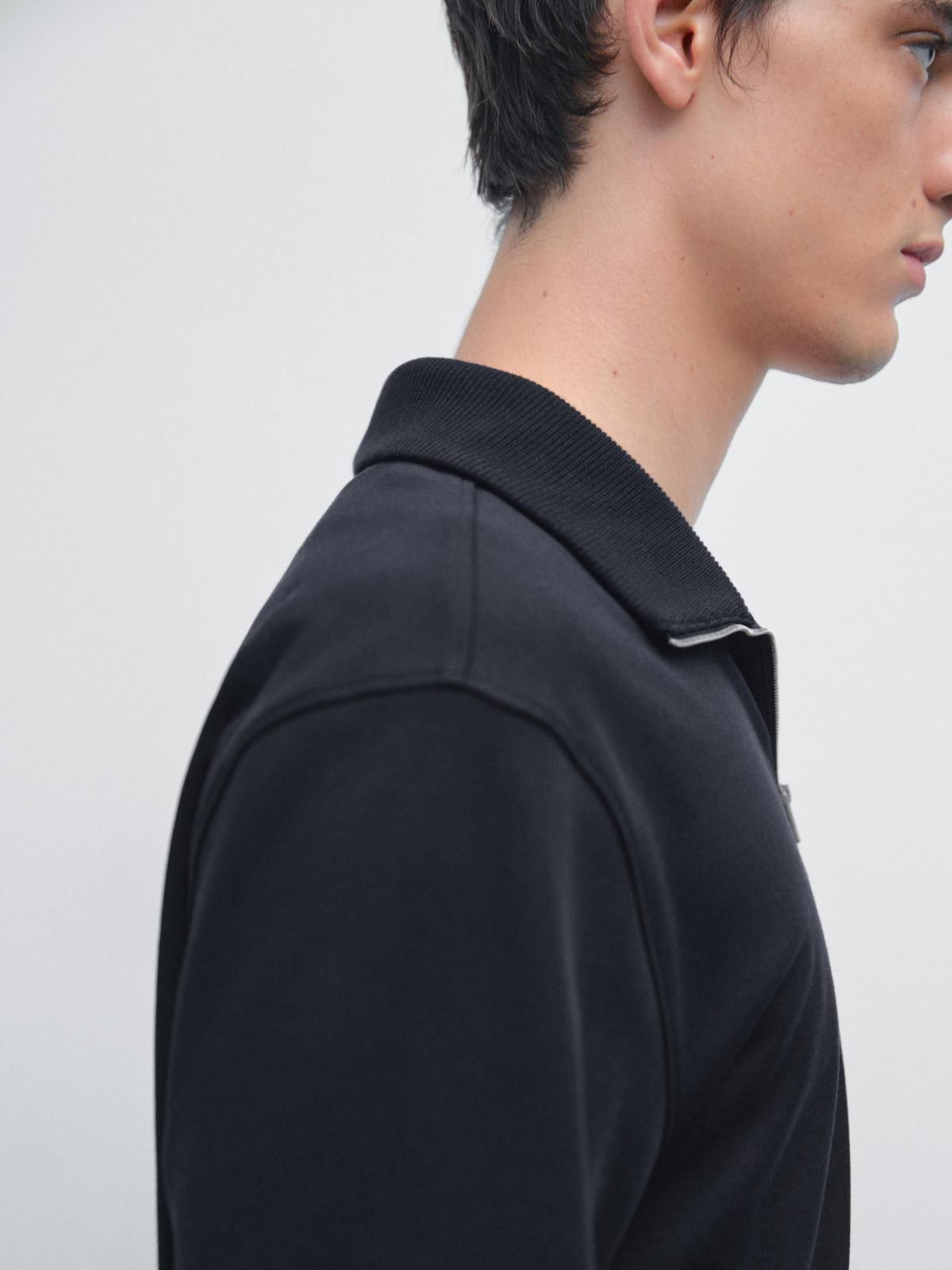 마시모두띠 테크니컬 모크넥 집업 긴팔 폴로셔츠 0622/157 NAVY BLUE - 상세 이미지 4