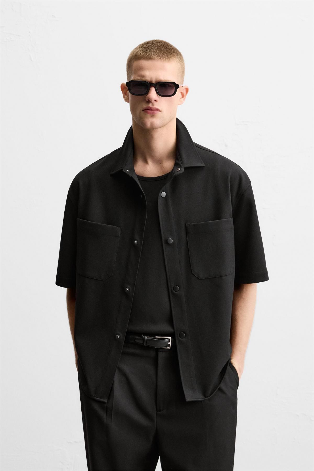 자라 컴포트 오버셔츠 3090/550 BLACK - 상세 이미지 3