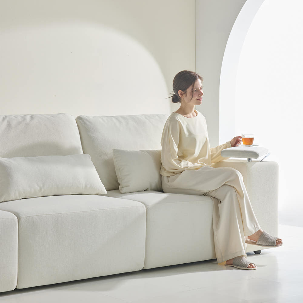 4인용 타이보텍스 모션 소파 리클라이너 슬라이딩 무빙 패브릭 쇼파 450 V2