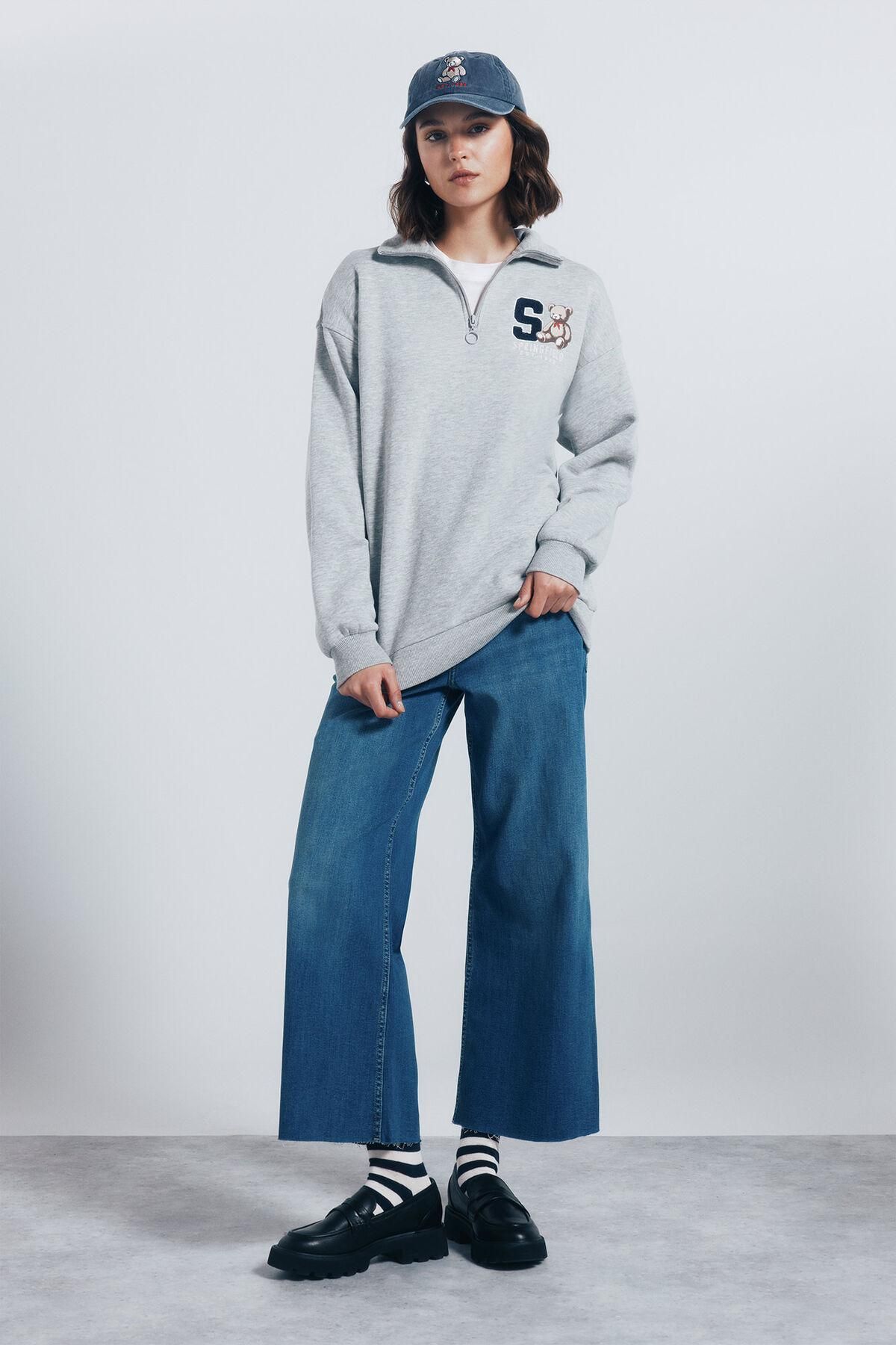 스프링필드 트렌디 와이드핏 데님 부츠컷 청바지 6822689 AZUL - 상세 이미지 2