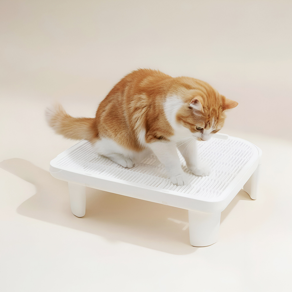 [아이지메이드] 가장 높은 15CM 발판 고양이 화장실 모래매트 관절보호 사막화방지