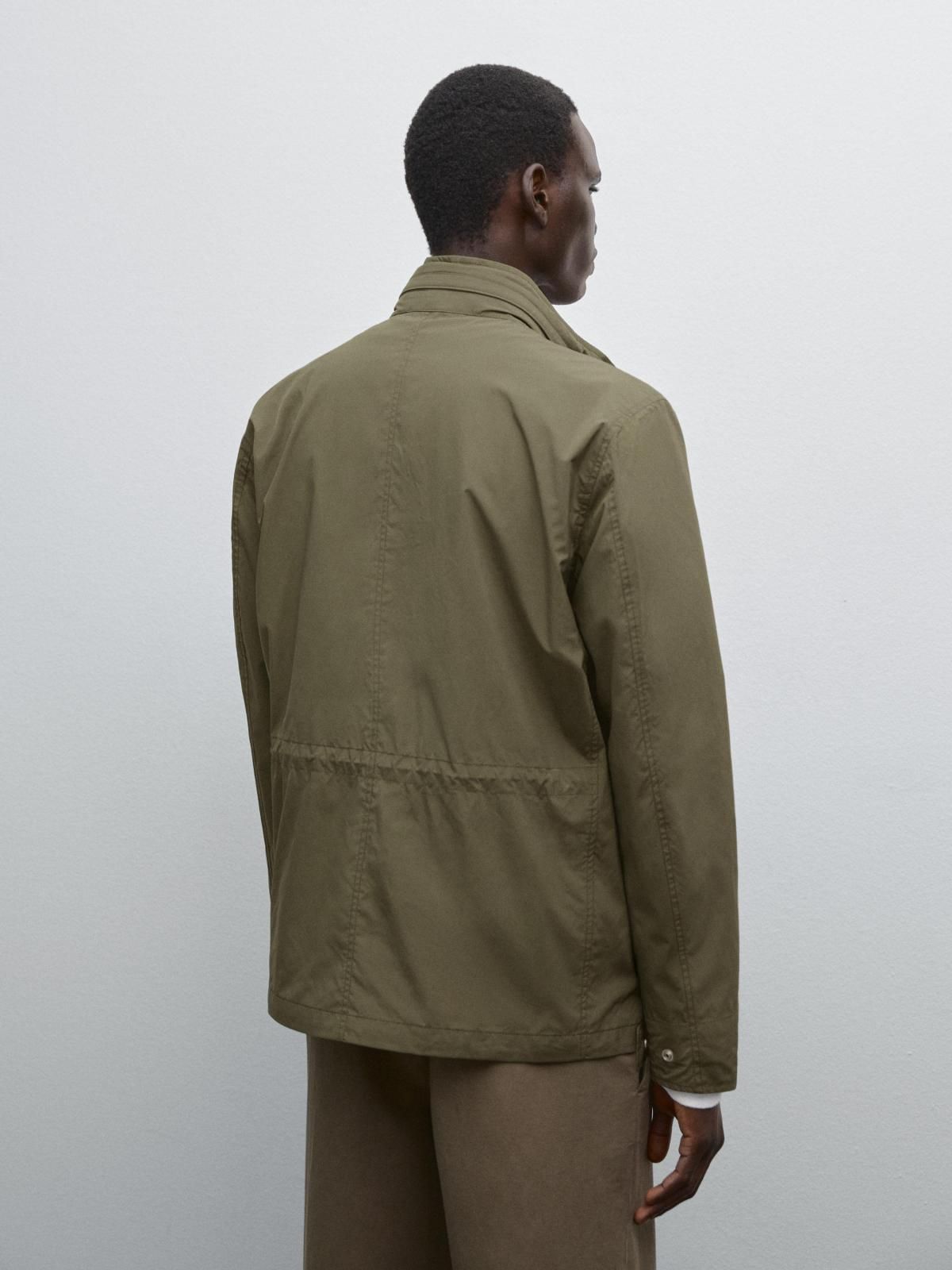 마시모두띠 테크니컬 패브릭 올리브 지퍼 자켓 3100/401 KHAKI - 상세 이미지 3