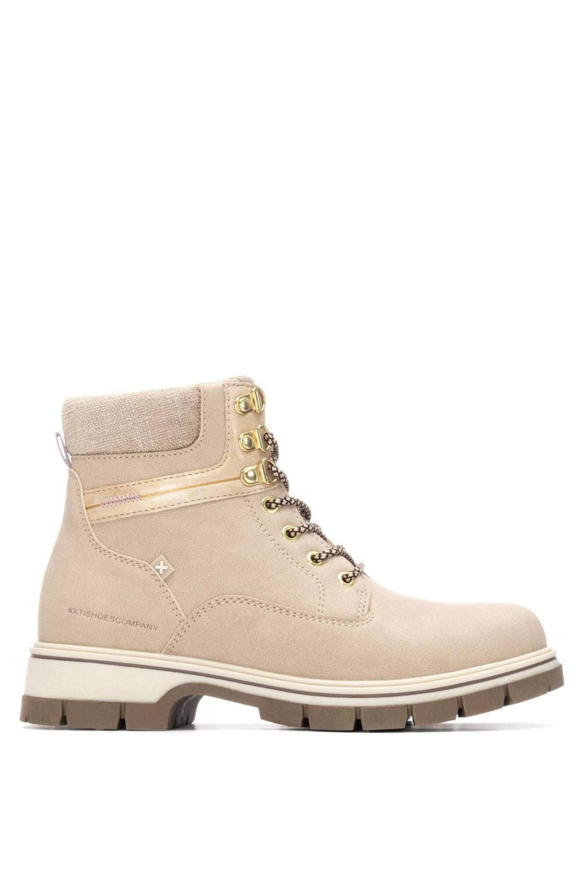엑스티아이 베이지 밀리터리 스타일 여성 앵클부츠 1522760 BEIGE - 상품 이미지