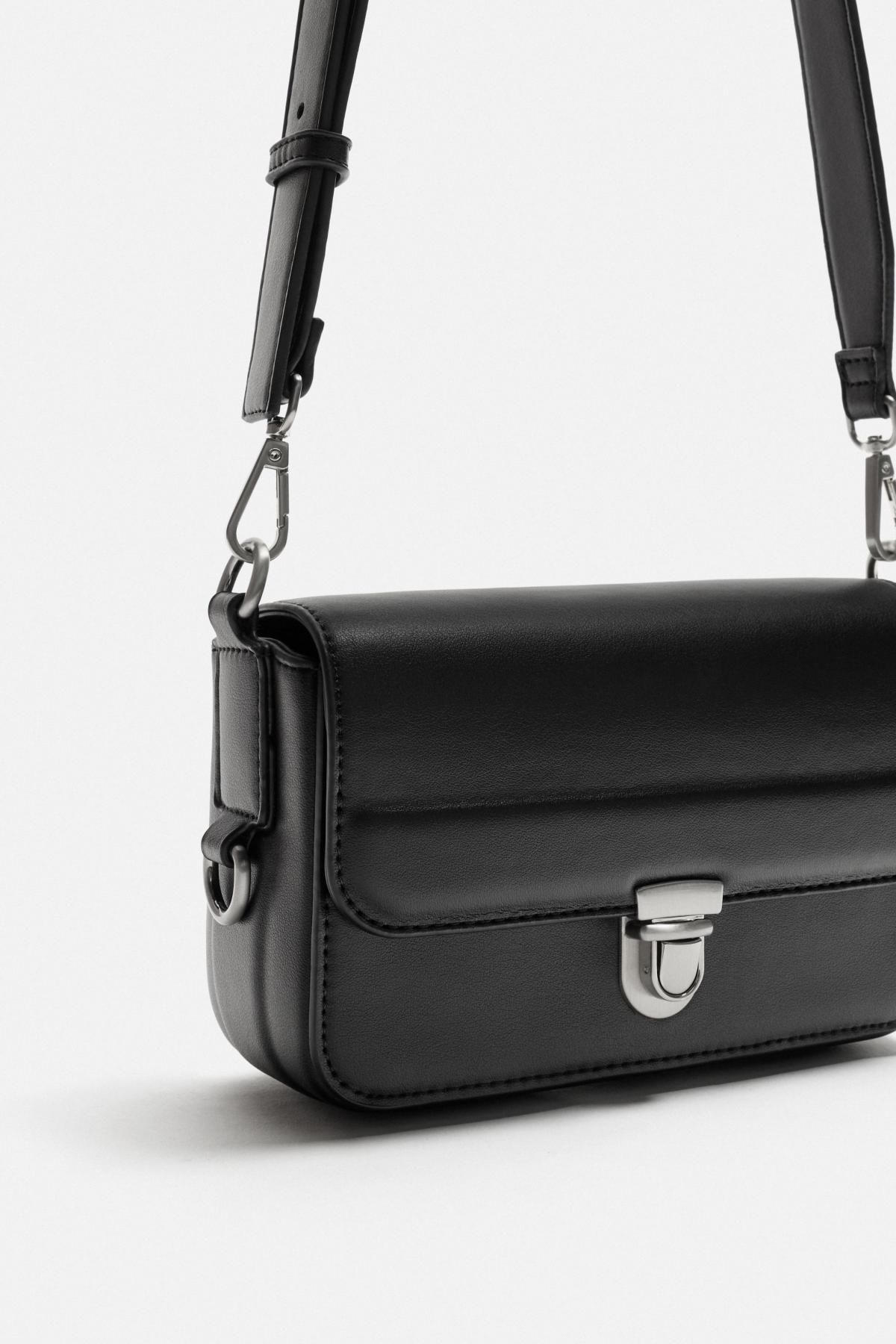 자라 엠보싱 베이직 크로스백 TEXTURE CROSSBODY BAG 3614/620 BLACK - 상세 이미지 5