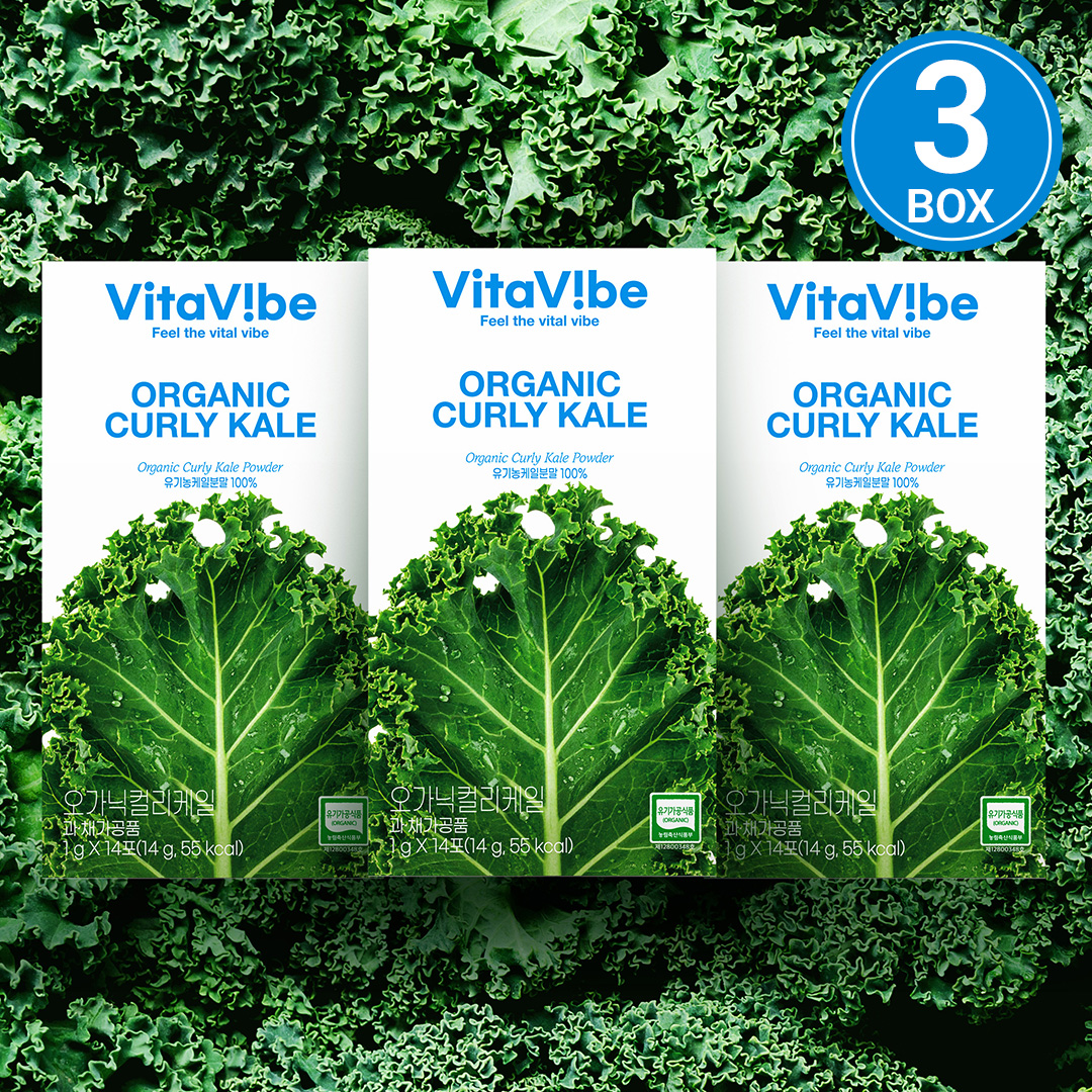 비타바이브 유기농 컬리케일 분말 100% 곱슬케일 분말 폴란드산 14포, 3개 제품 이미지