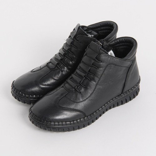 엄마옷 조이마담 A4472 밴딩라인 소가죽 앵글부츠 중년여성신발 - 상품 이미지