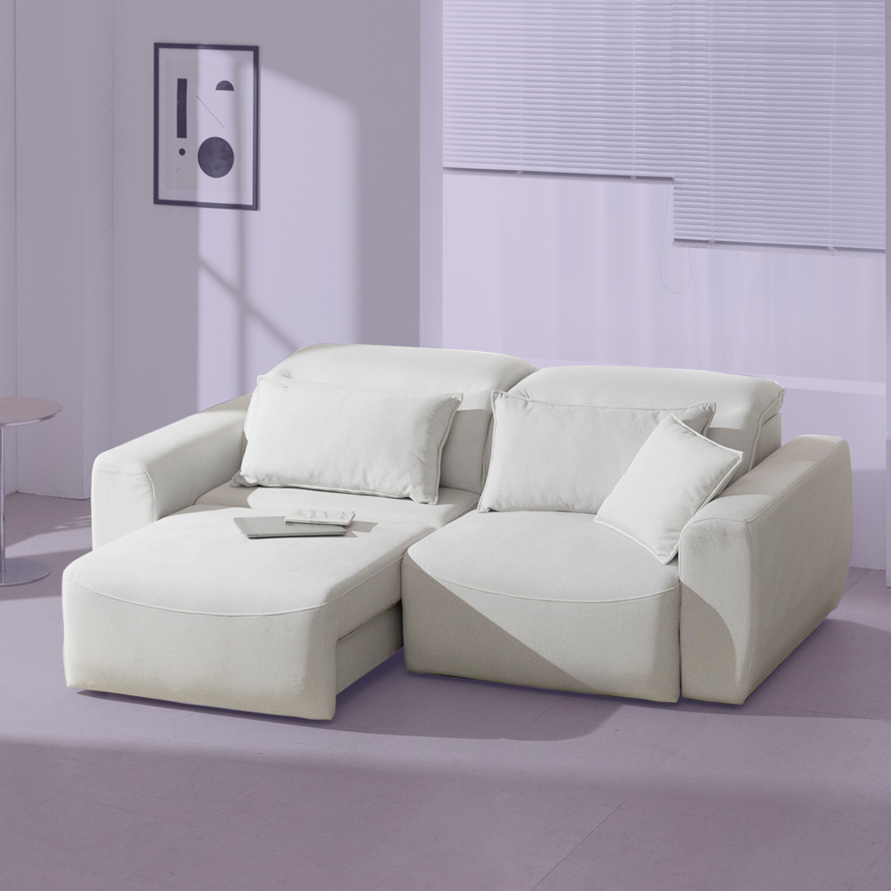 테로스 리클라이너 쇼파 슬라이드 무빙 모션소파 아이보리, 3인용