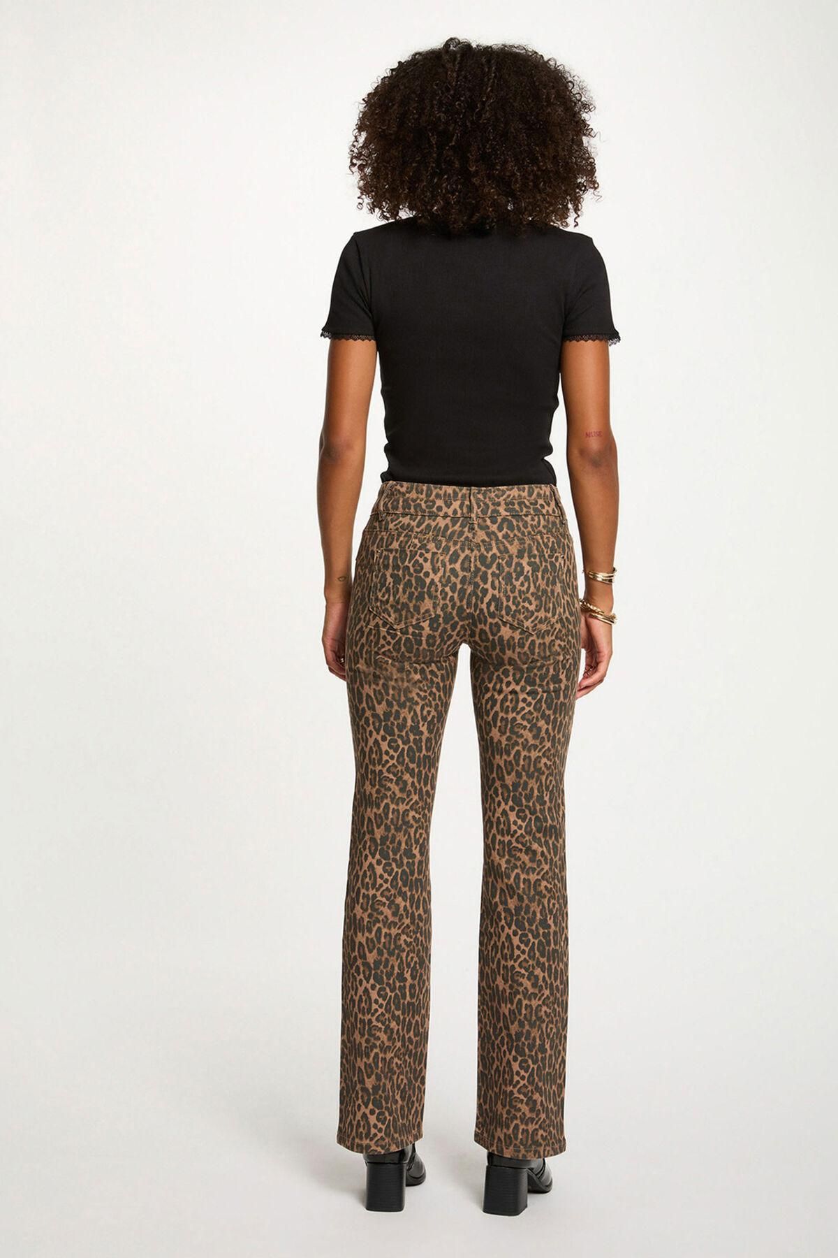 모르간 레오파드 하이웨이스트 부츠컷 팬츠 3722201 MULTICOLOR - 상세 이미지 4
