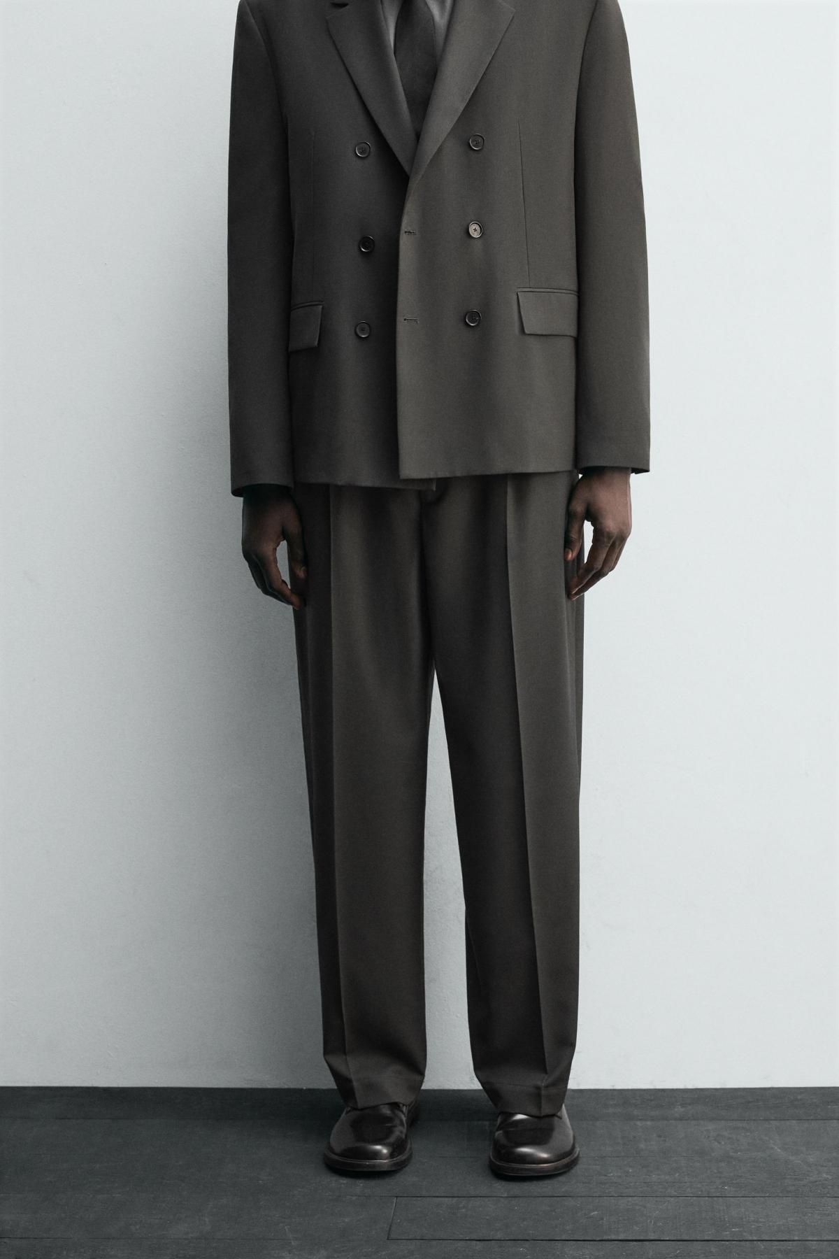 자라 울 블렌드 레귤러핏 정장 팬츠 6790/819 DARK GREY - 메인 이미지