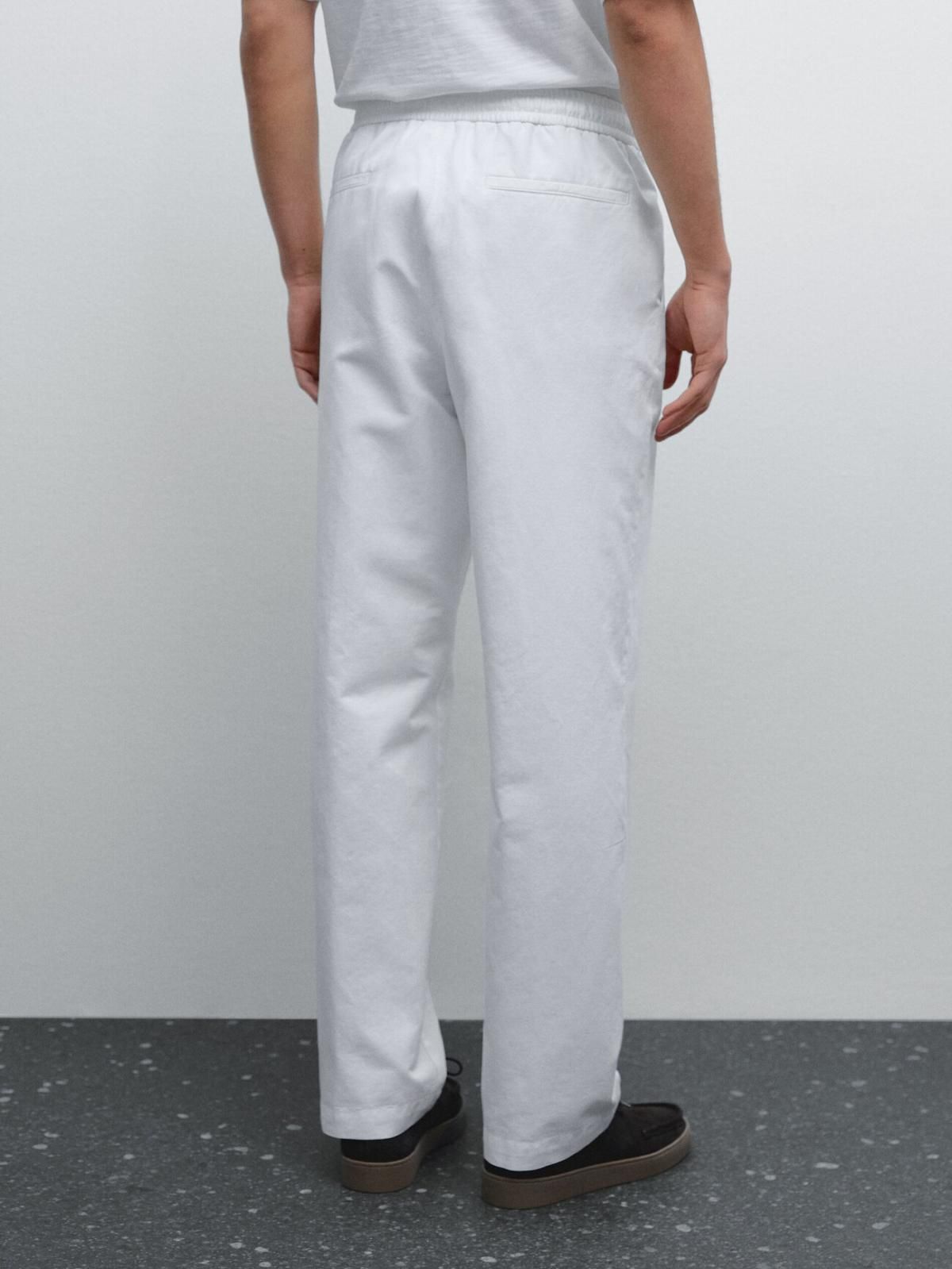 마시모두띠 와이드핏 코튼블렌드 조거 팬츠 0008/004 WHITE - 상세 이미지 4