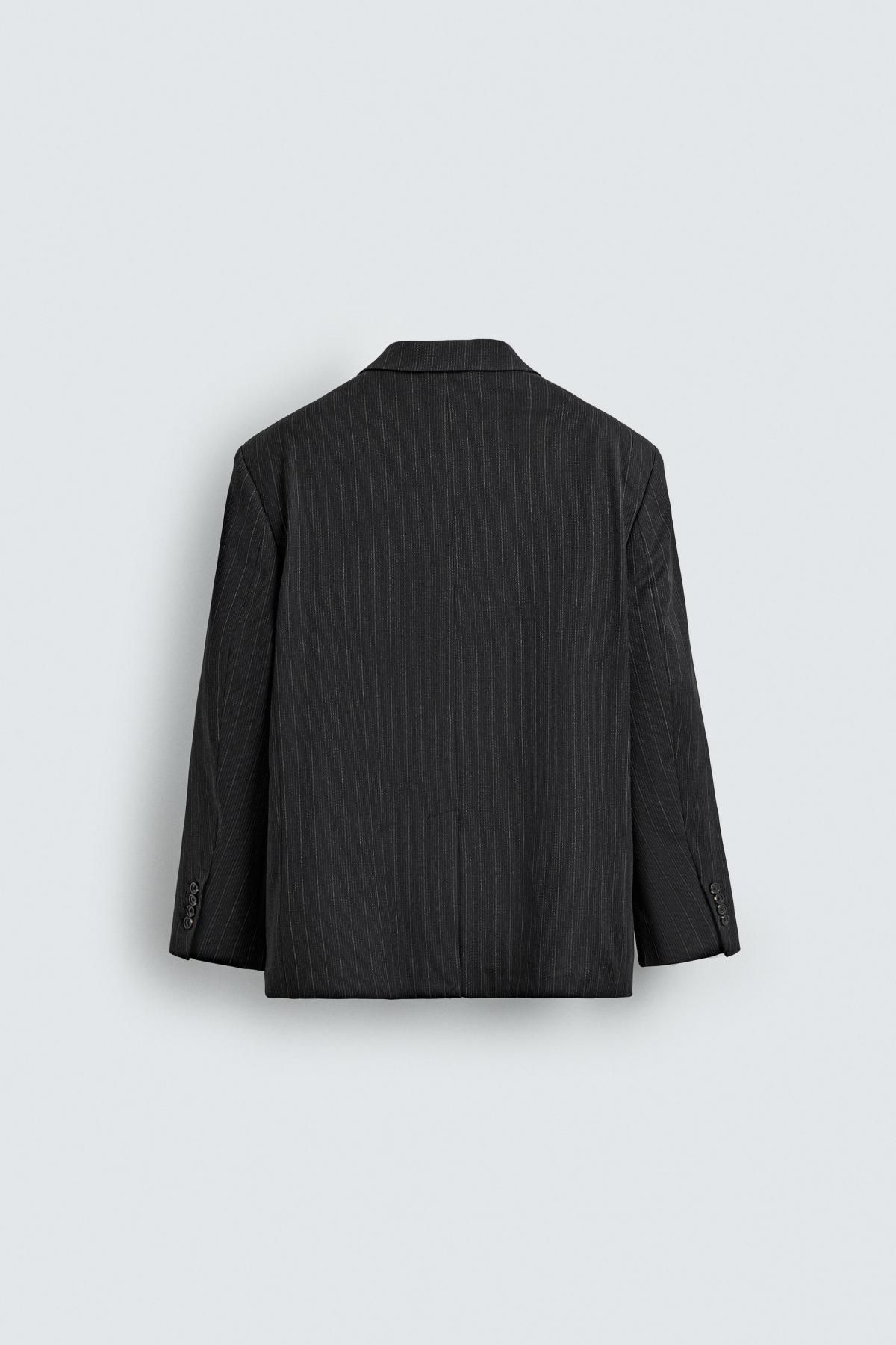 자라 스트라이프 더블브레스트 테일러드 블레이저 5954/549 STRIPED - 상세 이미지 2