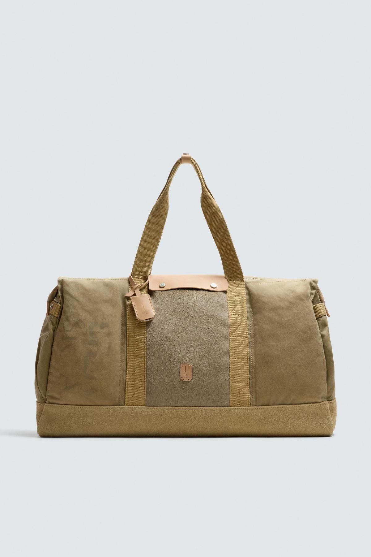 자라 프리미엄 코튼 패브릭 토트백 3358/620 SAND BROWN - 메인 이미지