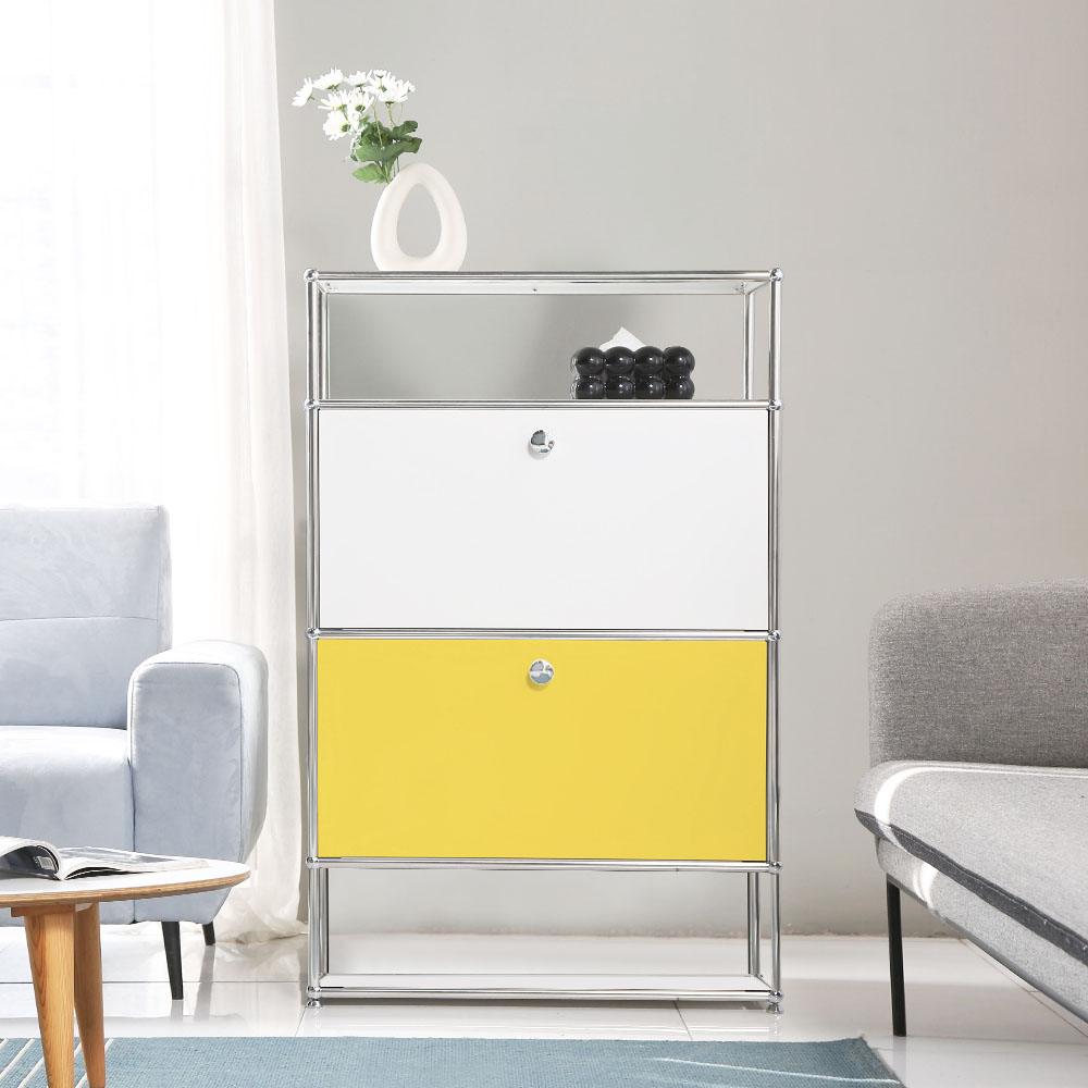 이가페 미드센츄리 모듈거실장 모노 1x4 더블플로어 수납장 콤비