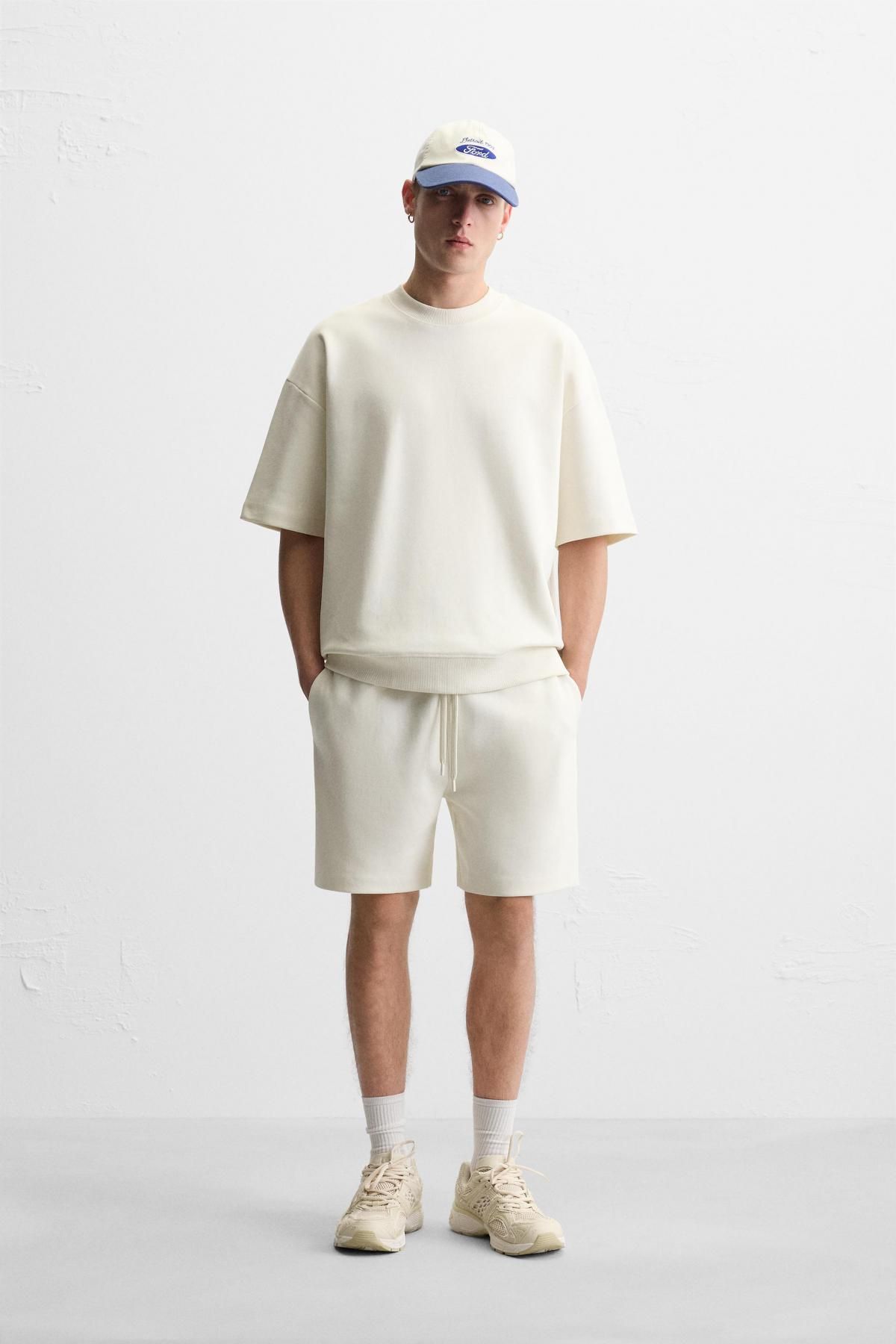 자라 인터록 텍스처 스웨트셔츠 0761/450 OYSTER-WHITE - 상세 이미지 2