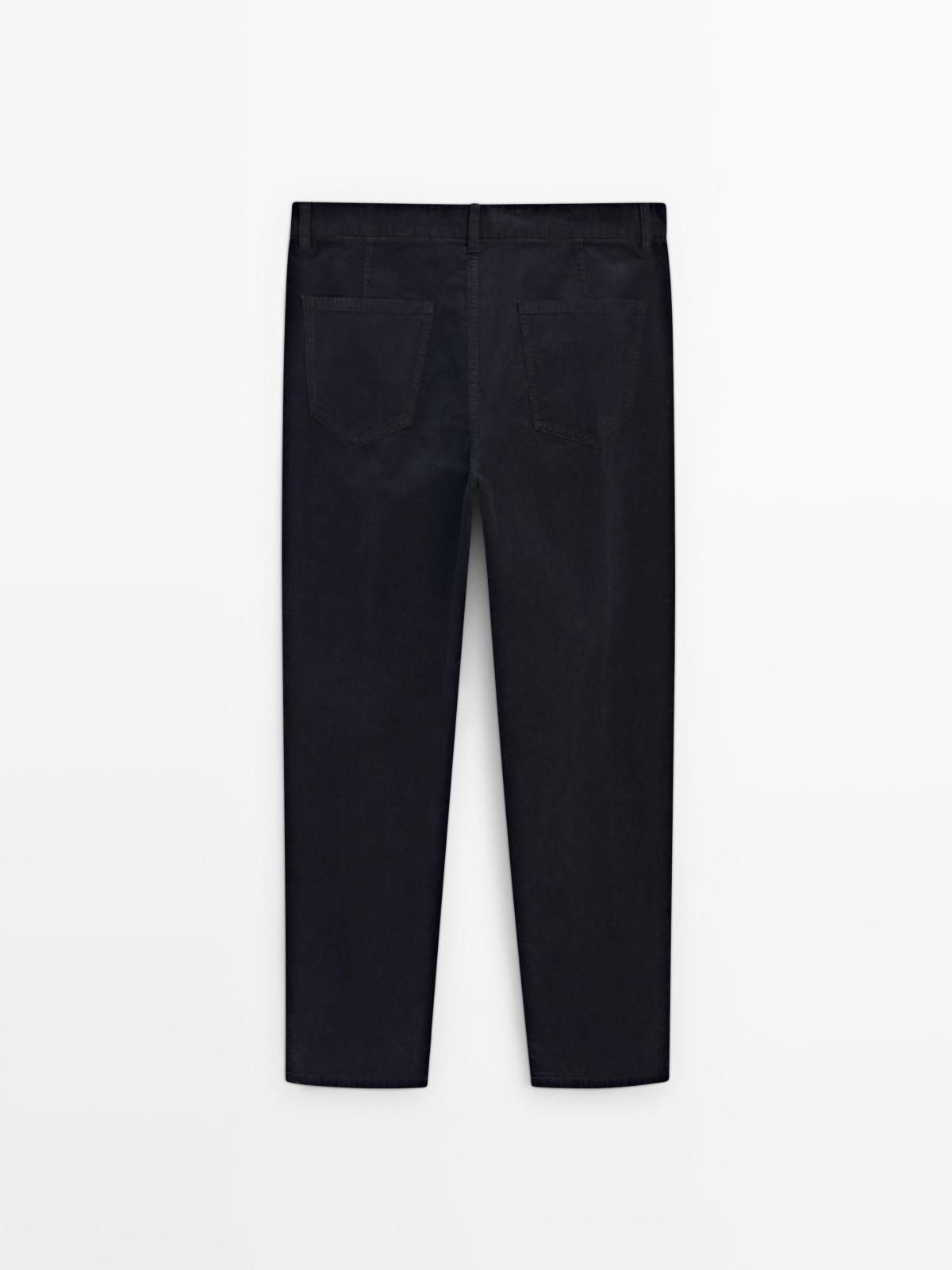 마시모두띠 슬림핏 코듀로이 데님 슬랙스 팬츠 0350/102 NAVY BLUE 이미지 7