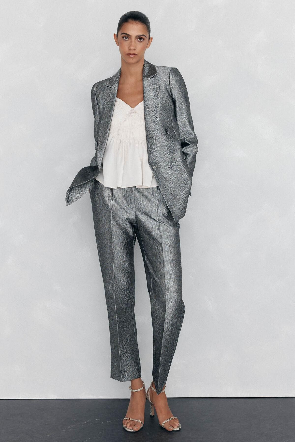 페드로 델 이에로 테크니컬 실버 슬림 슬랙스 팬츠 7602520 GRIS - 상세 이미지 2