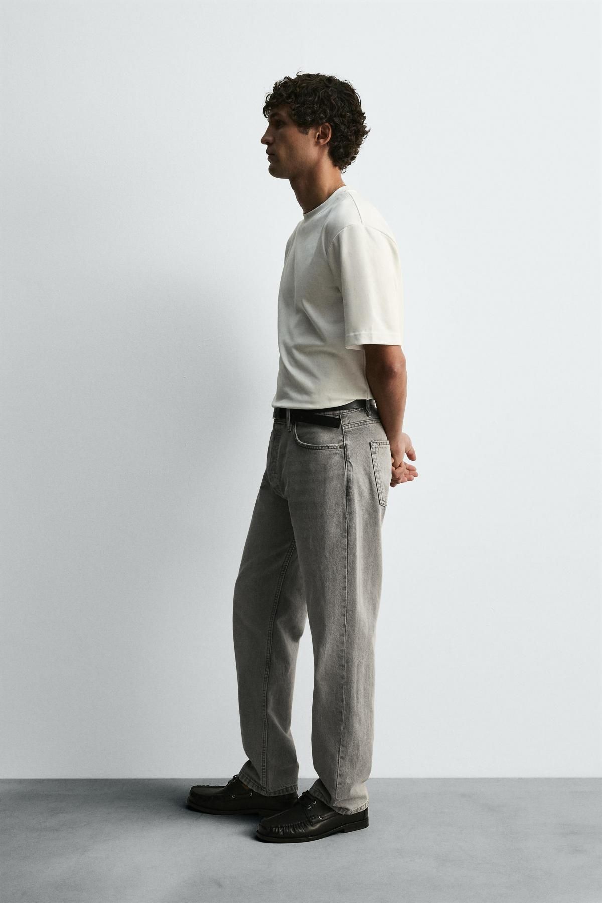 자라 테크니컬 스트레이트핏 데님 청바지 8062/410 MID-GREY - 상세 이미지 5