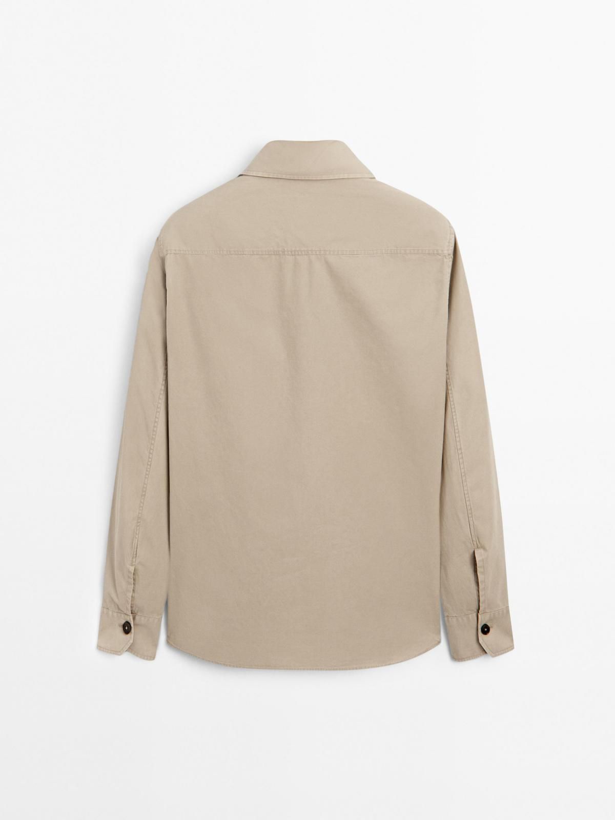 마시모두띠 코튼 포켓 오버셔츠 1777/269 LIGHT BEIGE - 상세 이미지 2