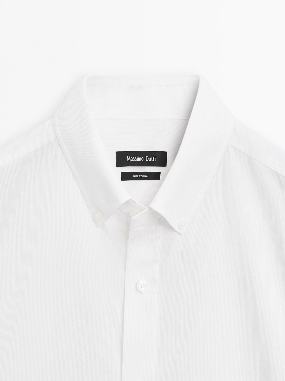 마시모두띠 시어서커 레귤러핏 코튼 긴팔 셔츠 1737/293 WHITE - 상세 이미지 3