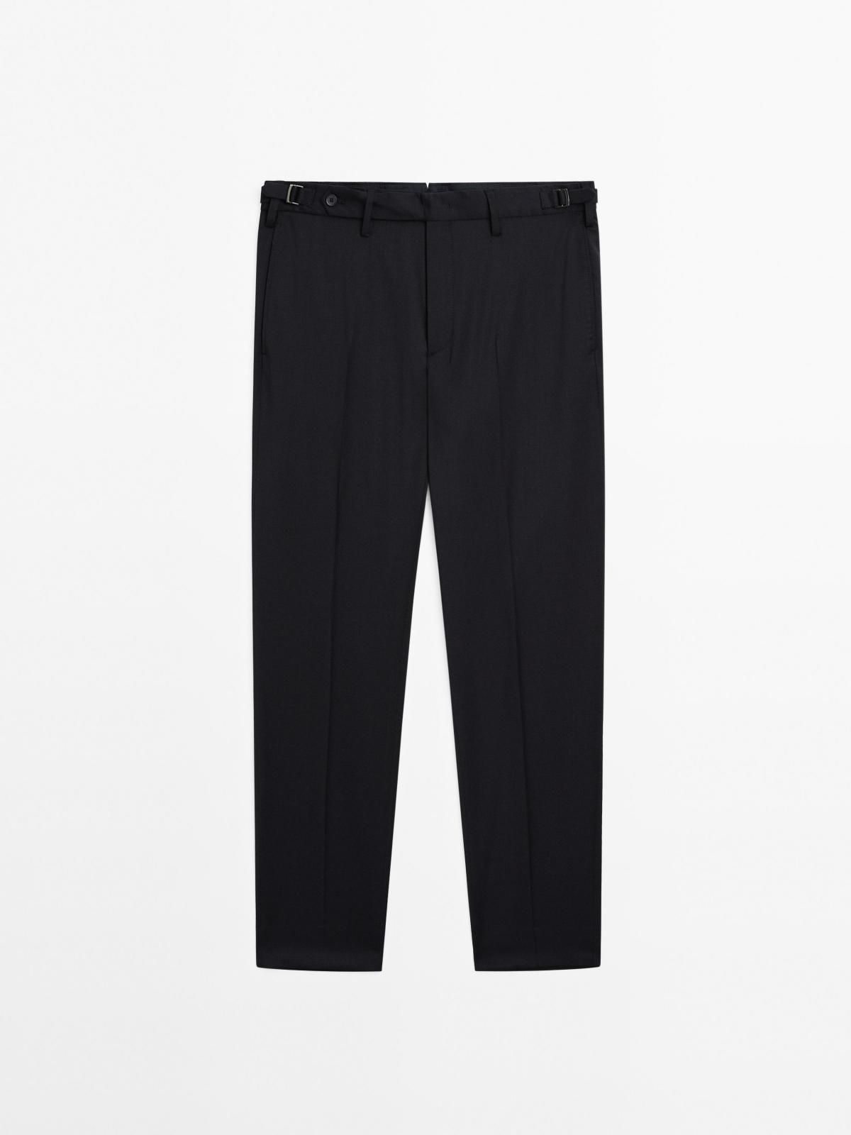 마시모두띠 울블렌드 테일러드 클래식 슬림핏 팬츠 0096/636 NAVY BLUE - 상세 이미지 5