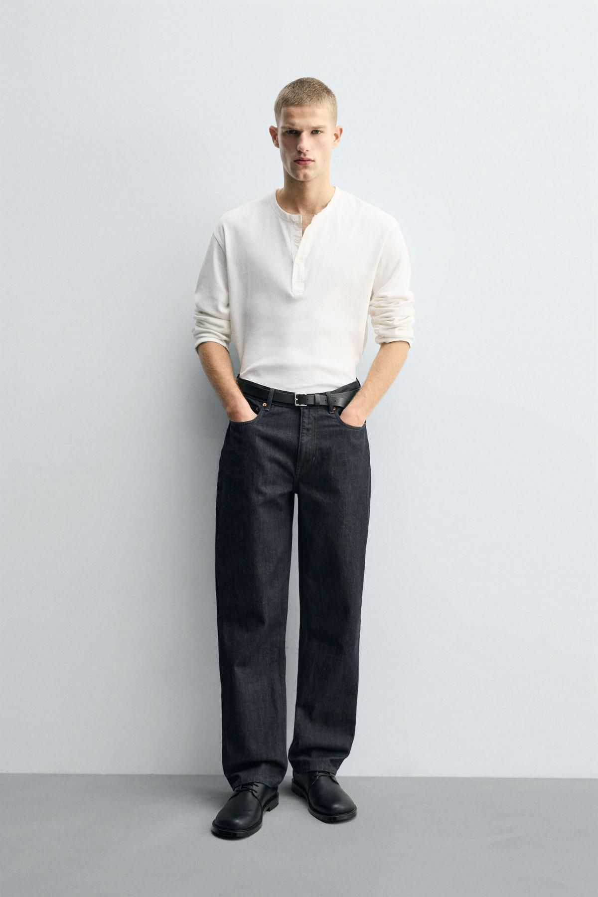 자라 테크니컬 데님 스트레이트핏 청바지 1300/355 NAVY BLUE - 상세 이미지 2