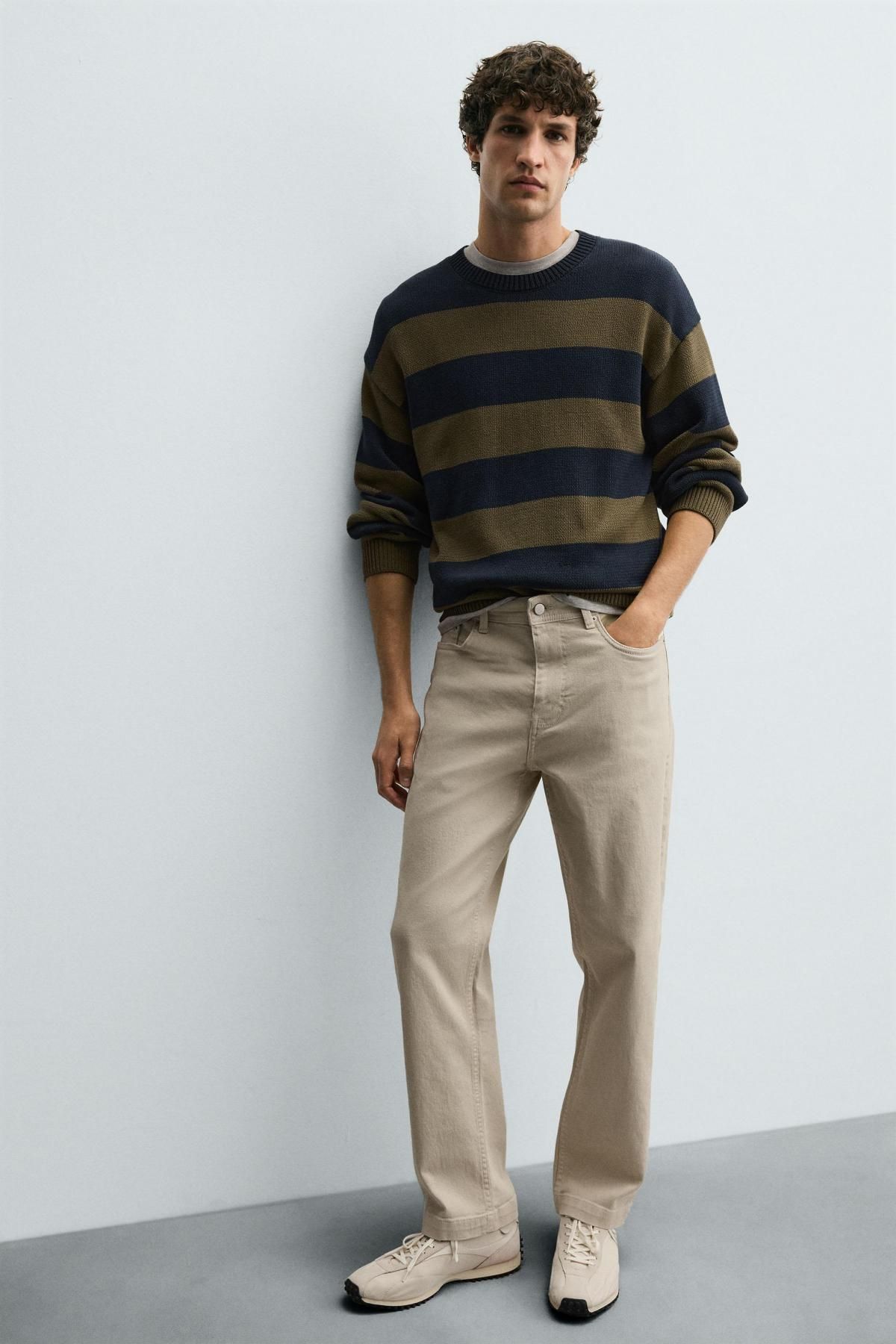 자라 베이직 스트레치 코튼 스트레이트 팬츠 2342/301 ECRU - 상세 이미지 5