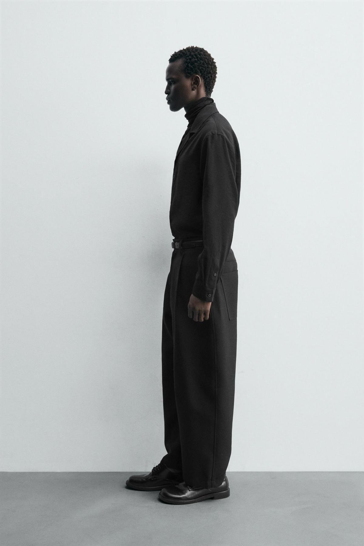 자라 블랙 테크니컬 긴팔 폴로 셔츠 7545/167 BLACK - 상세 이미지 5