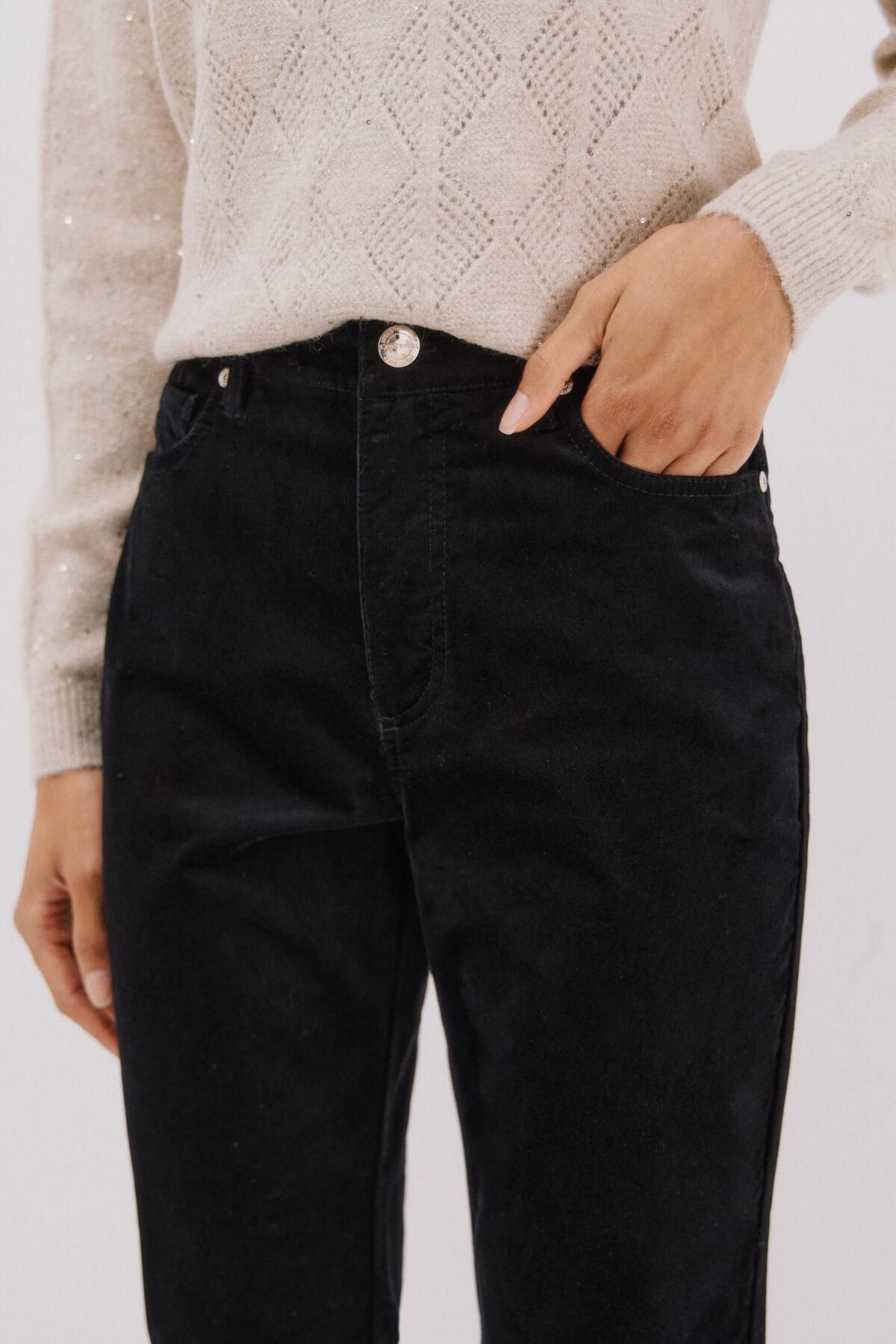 꼬르떼피엘 벨벳 컴포트 슬림핏 팬츠 8722329 NEGRO - 상세 이미지 4