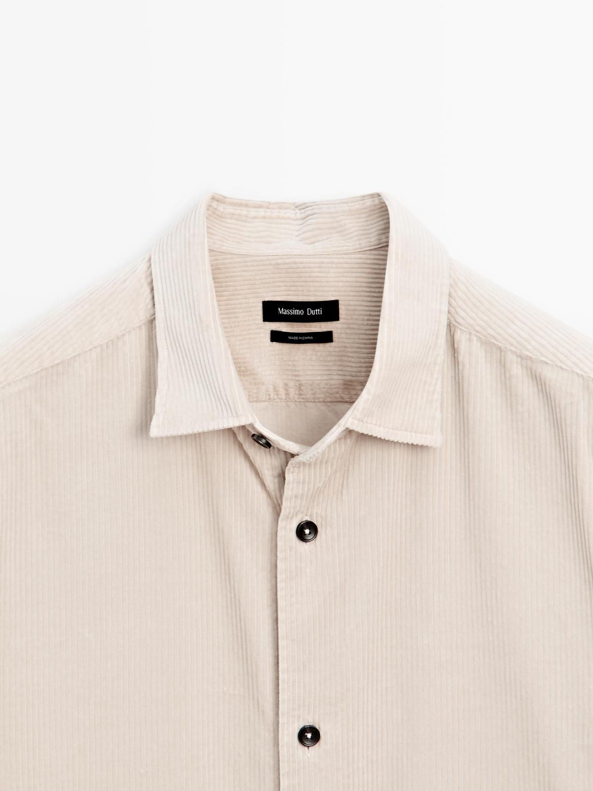마시모두띠 코듀로이 레귤러핏 베이지 오버셔츠 1765/262 BEIGE - 상세 이미지 3