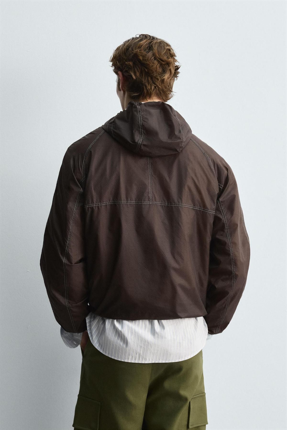 자라 테크니컬 윈드브레이커 자켓 1732/301 BROWN - 상세 이미지 4